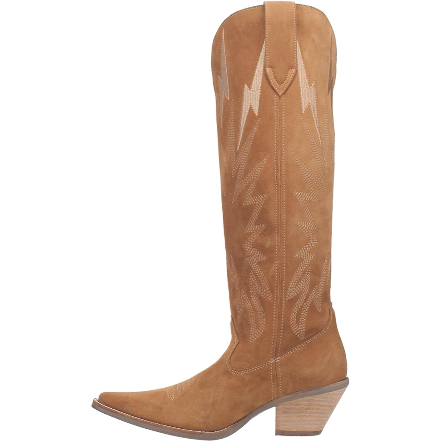 Online Exclusive | Dingo | Thunder Road Suede Leather Cowboy Boots in Camel Brown **PREORDER - Giddy Up Glamour Boutique