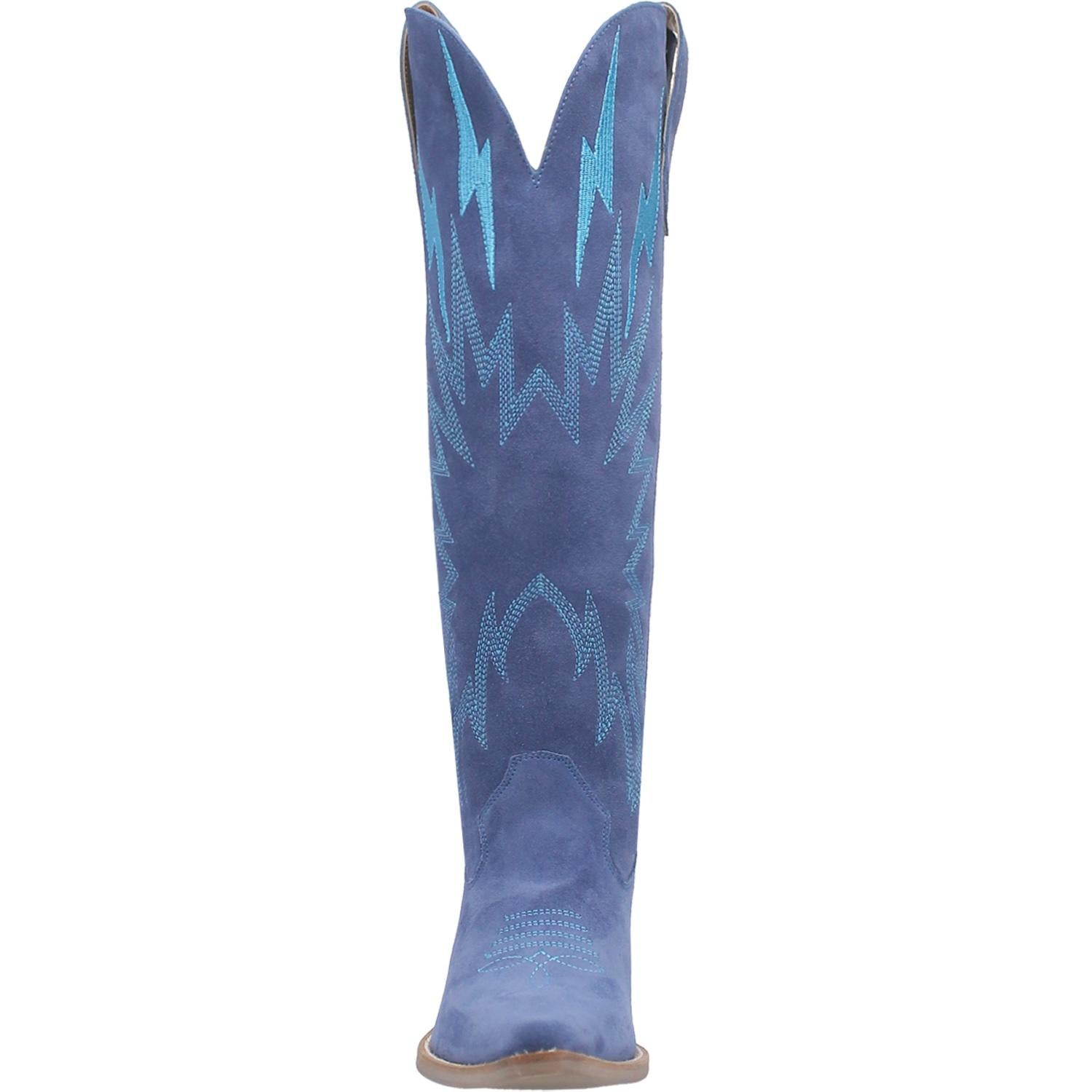 Online Exclusive | Dingo | Thunder Road Suede Leather Cowboy Boots in Blue **PREORDER - Giddy Up Glamour Boutique
