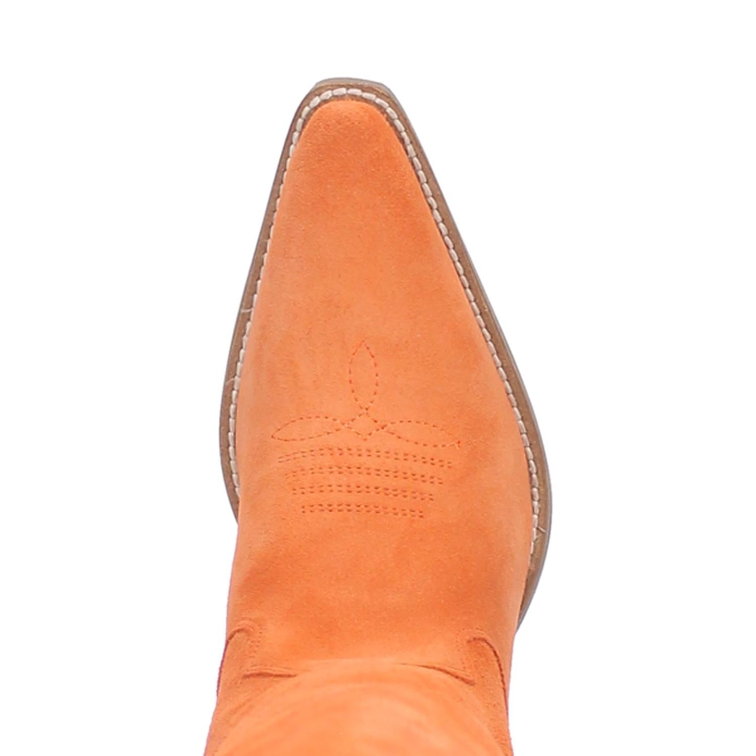 Online Exclusive | Dingo | Thunder Road Suede Leather Cowboy Boots in Orange **PREORDER - Giddy Up Glamour Boutique