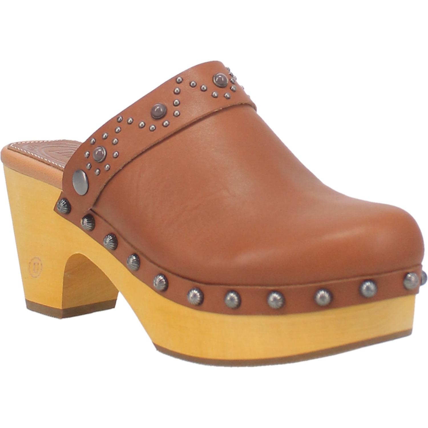 Online Exclusive | Dingo | Deadwood Leather Clog Heels in Tan **PREORDER - Giddy Up Glamour Boutique