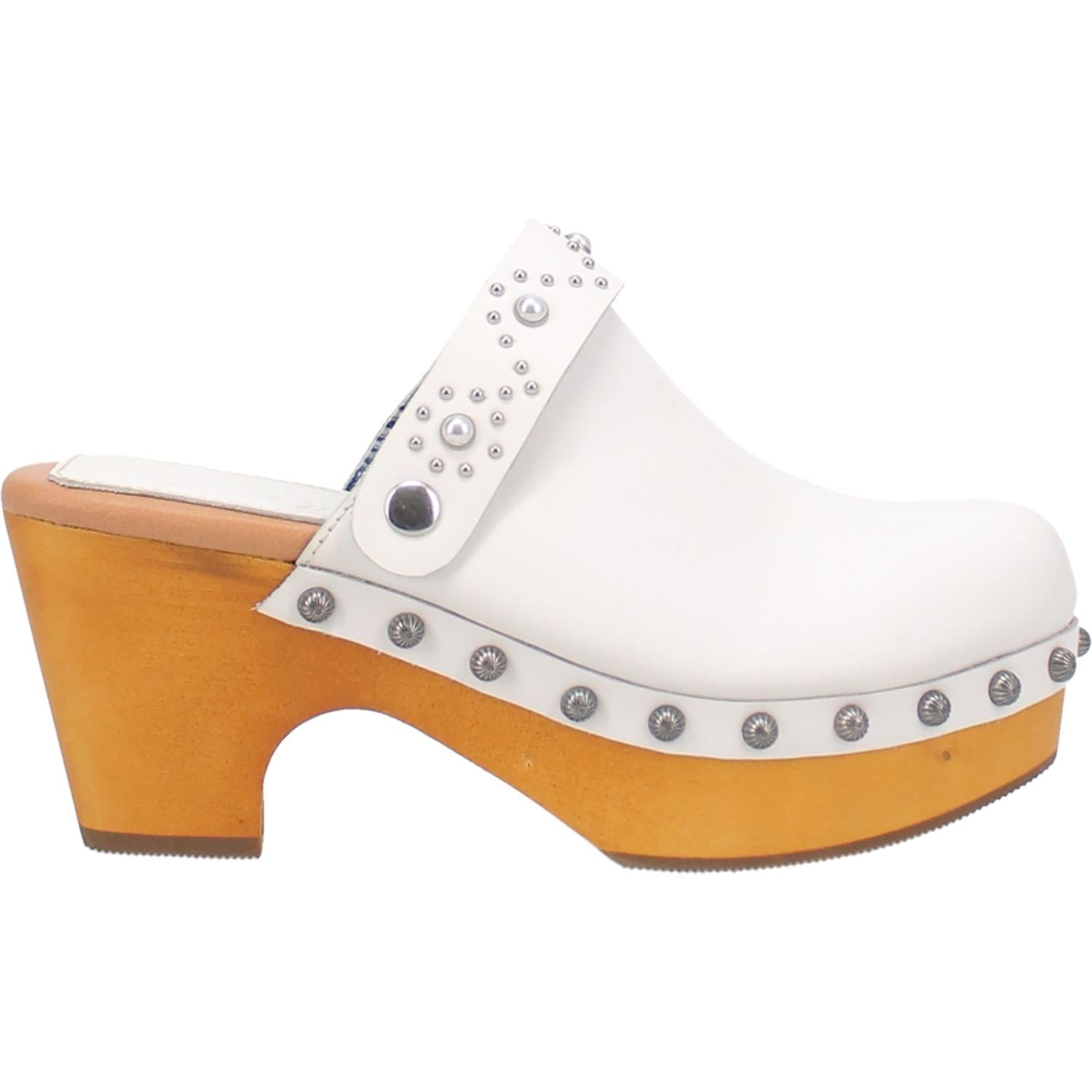 Online Exclusive | Dingo | Deadwood Leather Clog Heels in White **PREORDER - Giddy Up Glamour Boutique