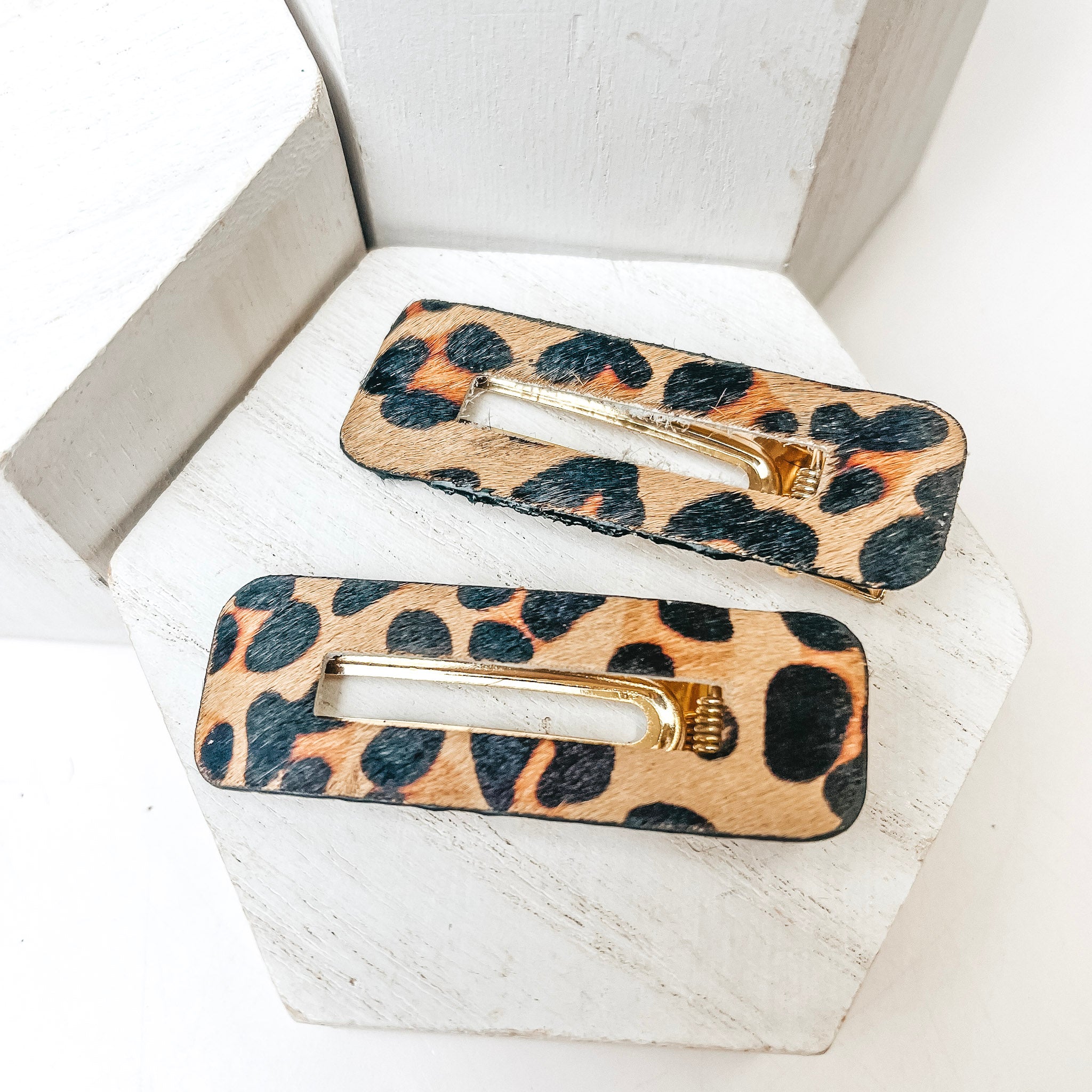 Hair Clip Pair in Cheetah Print - Giddy Up Glamour Boutique