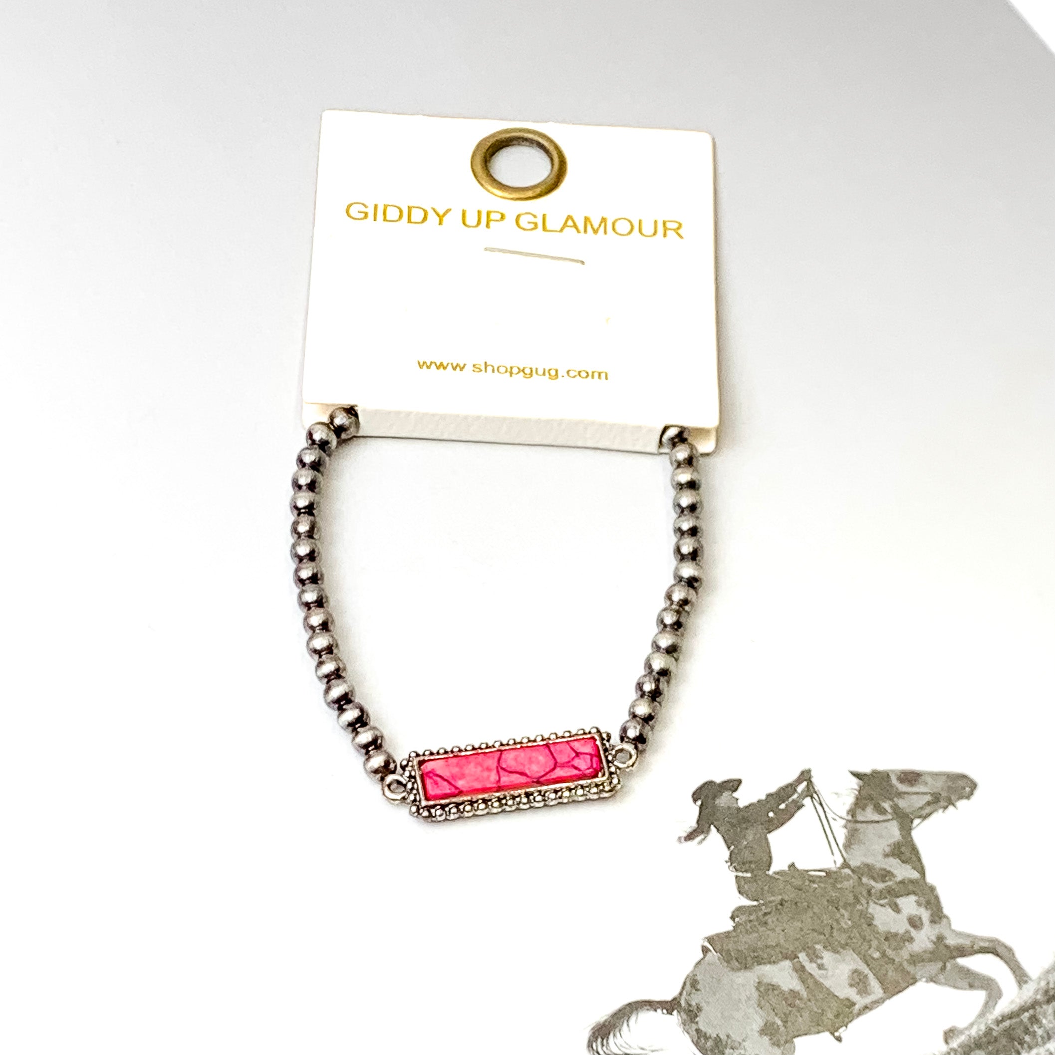 Amarillo By Morning Navajo Pearl Bracelet in Fuchsia Pink - Giddy Up Glamour Boutique
