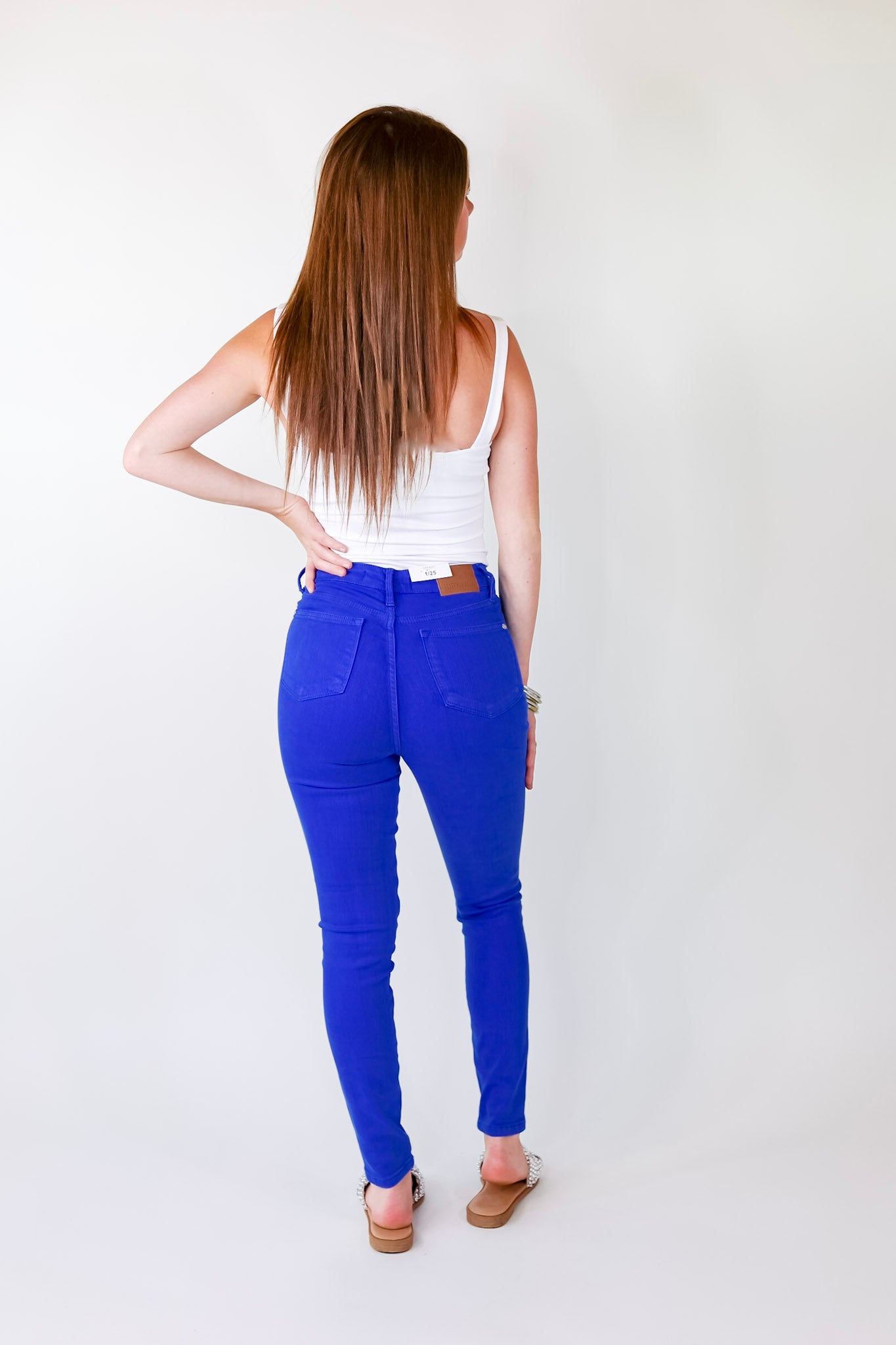 Judy Blue | Vibrant Smiles Control Top Skinny Jeans in Cobalt Blue - Giddy Up Glamour Boutique