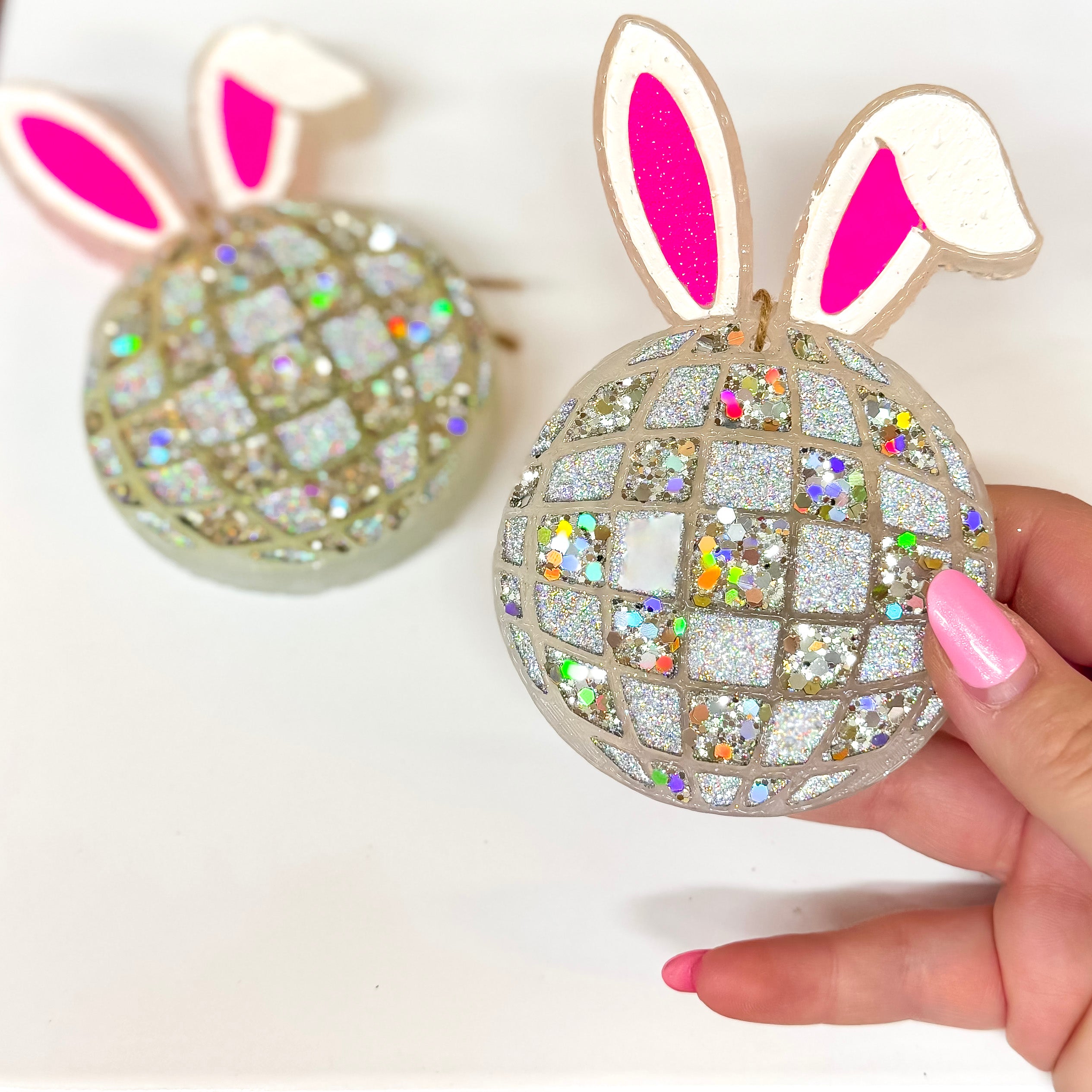 Disco Ball Bunny Car Freshie in Jelly Beans and French Market - Giddy Up Glamour Boutique