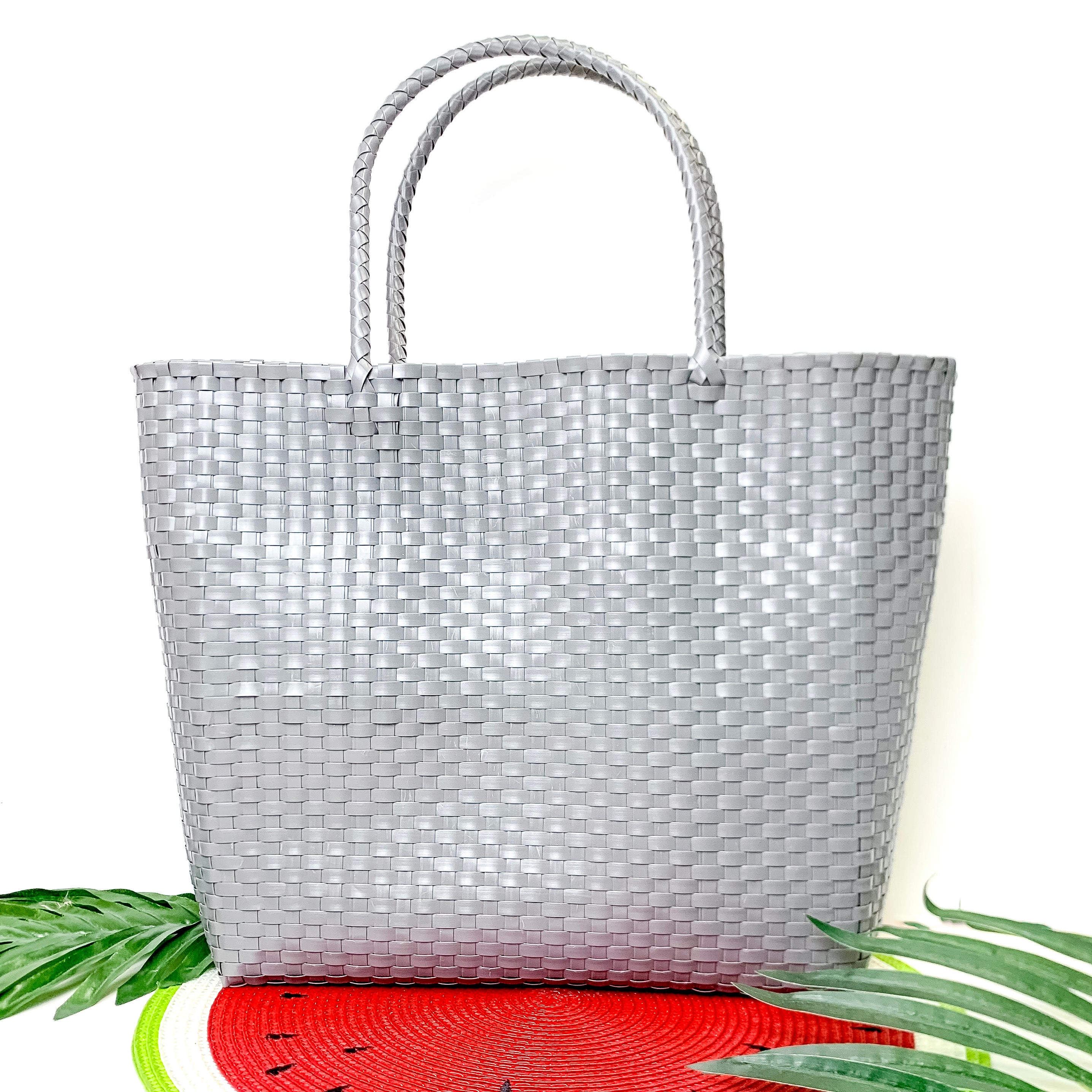Coastal Couture Carryall Tote Bag in Grey - Giddy Up Glamour Boutique