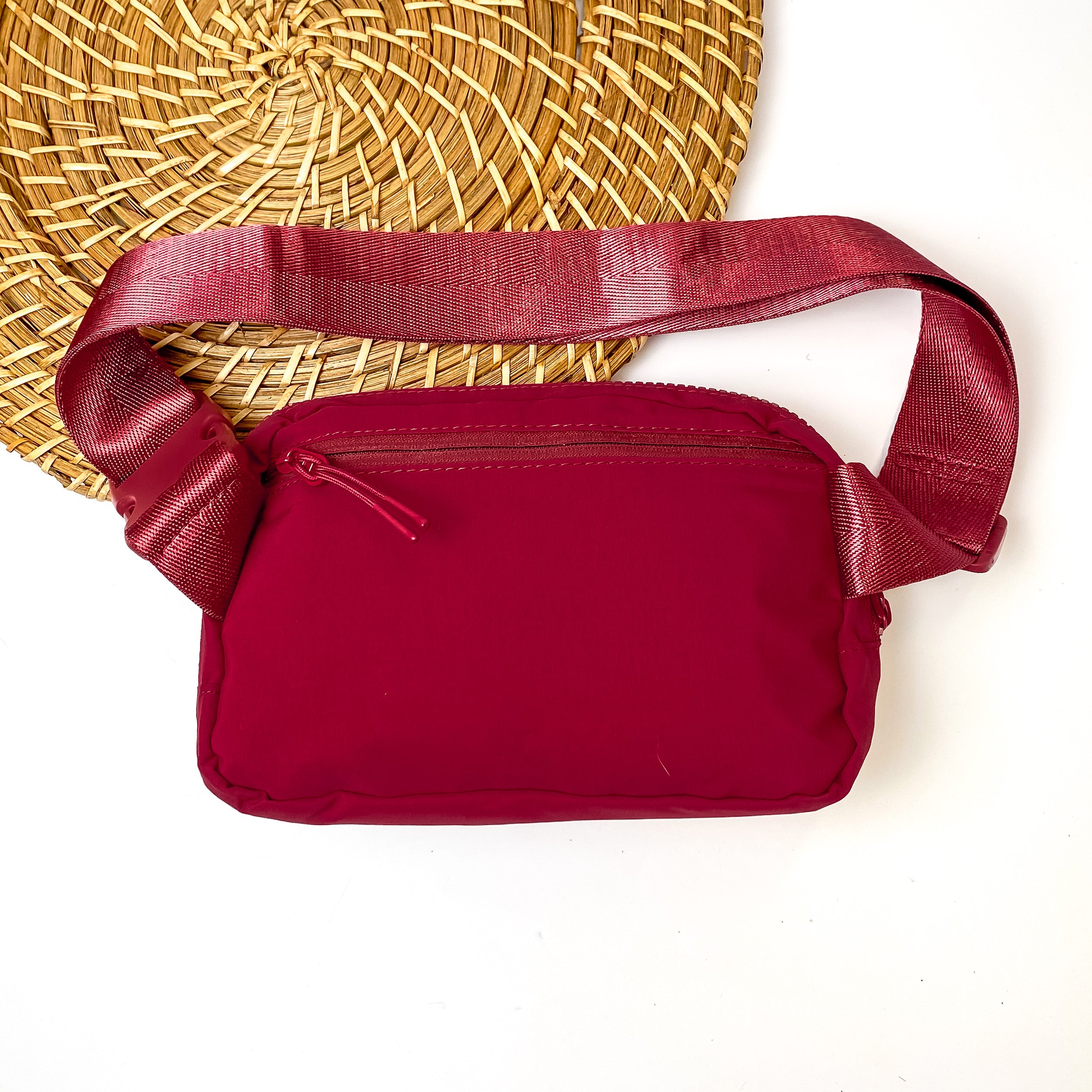 Love the Journey Fanny Pack in Maroon - Giddy Up Glamour Boutique