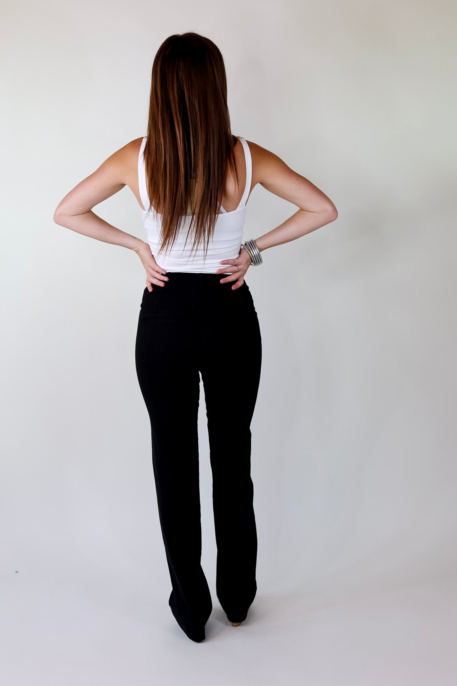 Lyssé | Denim Wide Leg Trouser Jeans in Black - Giddy Up Glamour Boutique