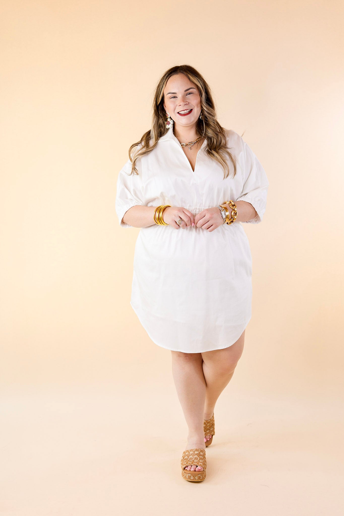 Emily McCarthy | Palmer Dress in White - Giddy Up Glamour Boutique