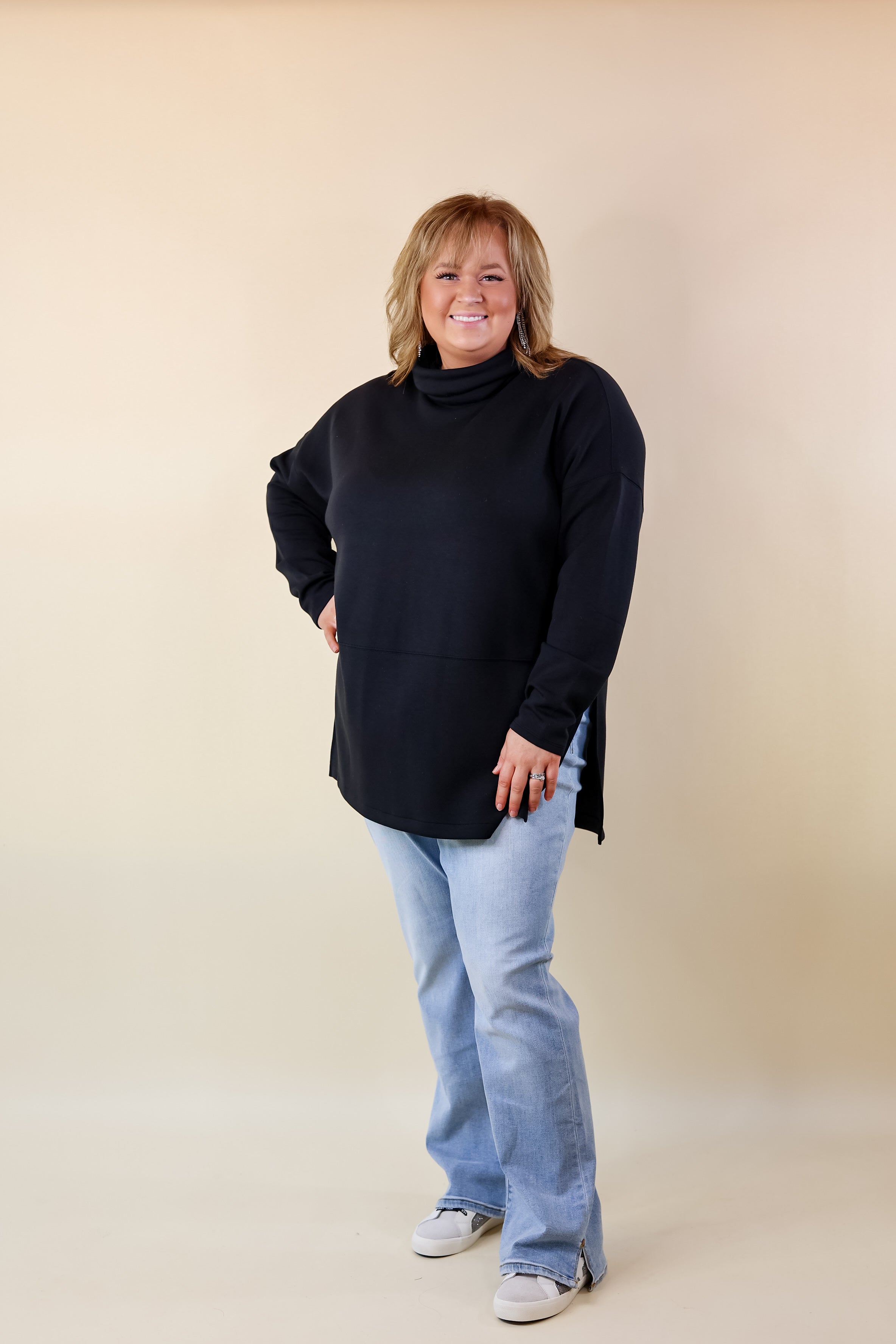 SPANX | AirEssentials Turtleneck Tunic in Black - Giddy Up Glamour Boutique