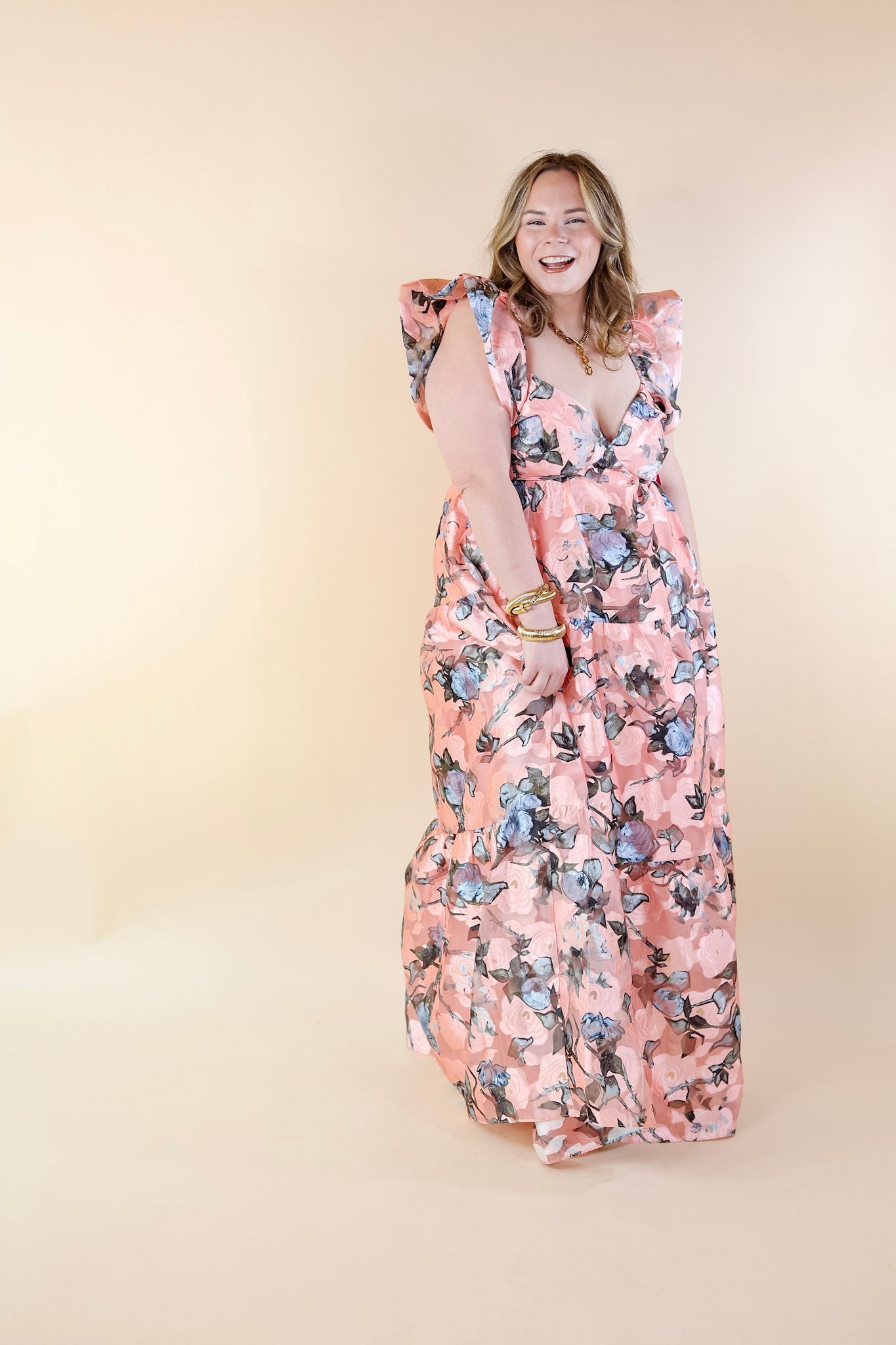 BuddyLove | Lilly Sweetheart Neckline Maxi Dress in Sweet Talkin (Pink) - Giddy Up Glamour Boutique