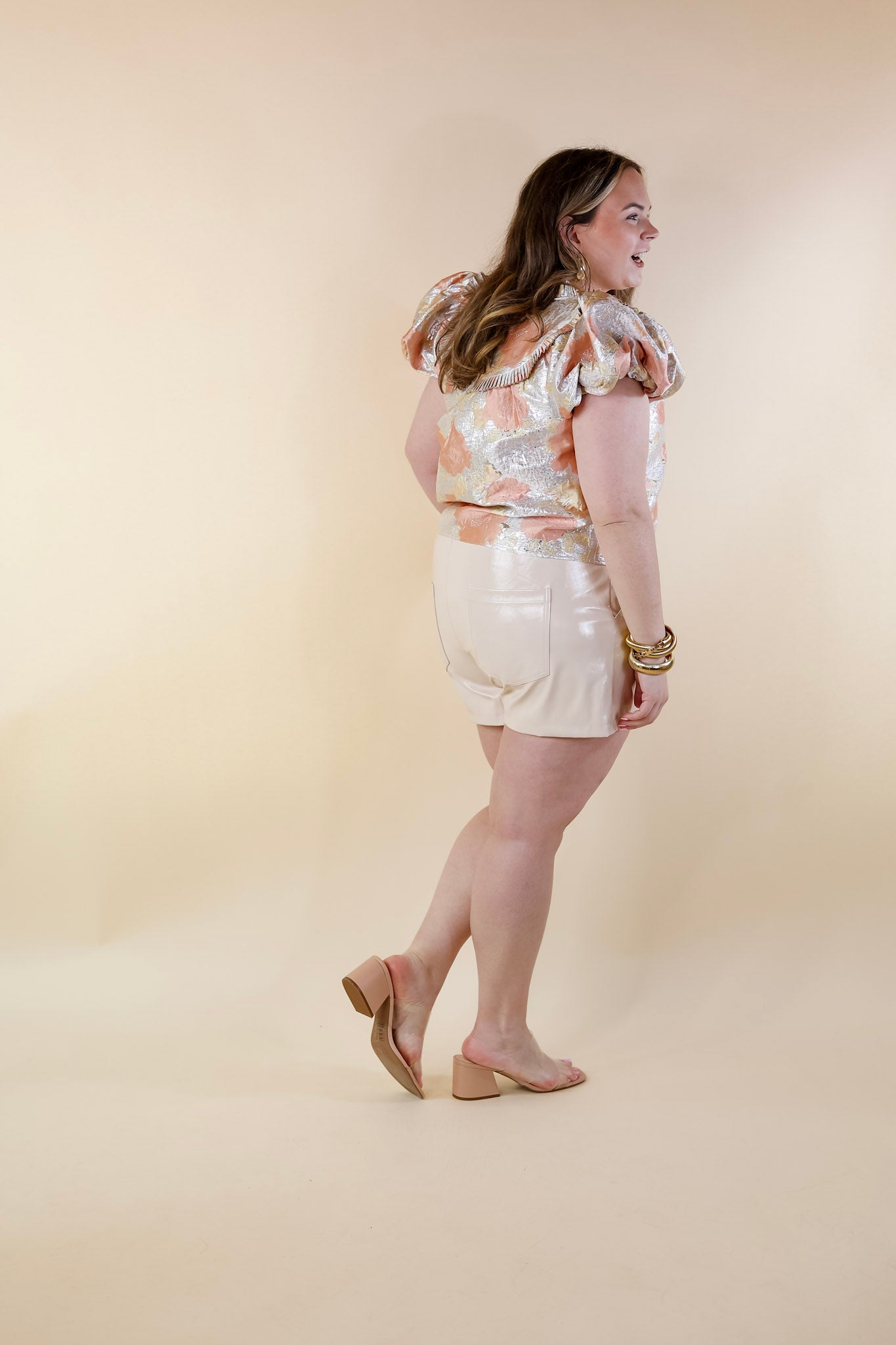 BuddyLove | Vince Vegan Leather Shorts in Cream - Giddy Up Glamour Boutique