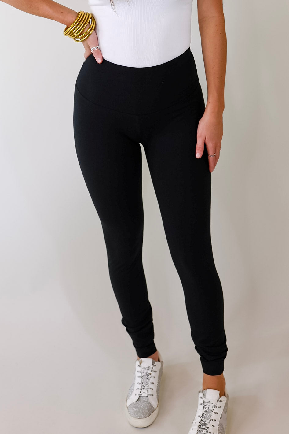 Lyssé | Classic Cotton Leggings in Black - Giddy Up Glamour Boutique
