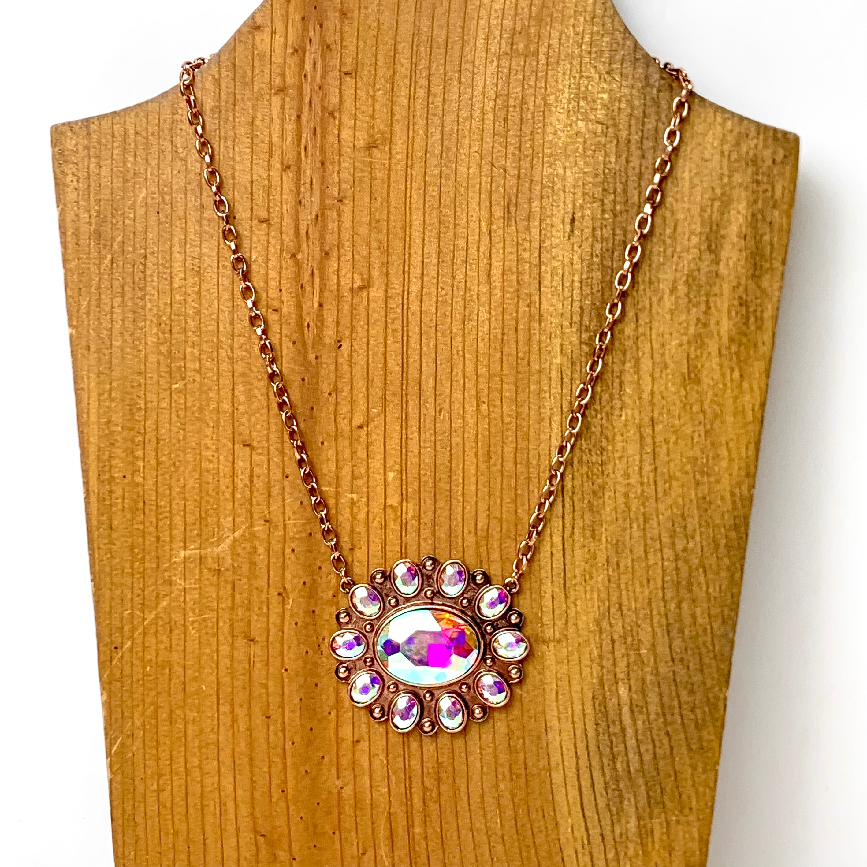 Desert Diva Concho Necklace in Copper Tone - Giddy Up Glamour Boutique