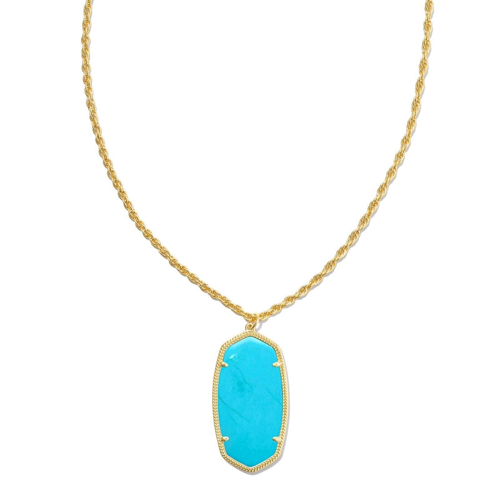 Kendra Scott Rae Gold Long Pendant Necklace in Variegated