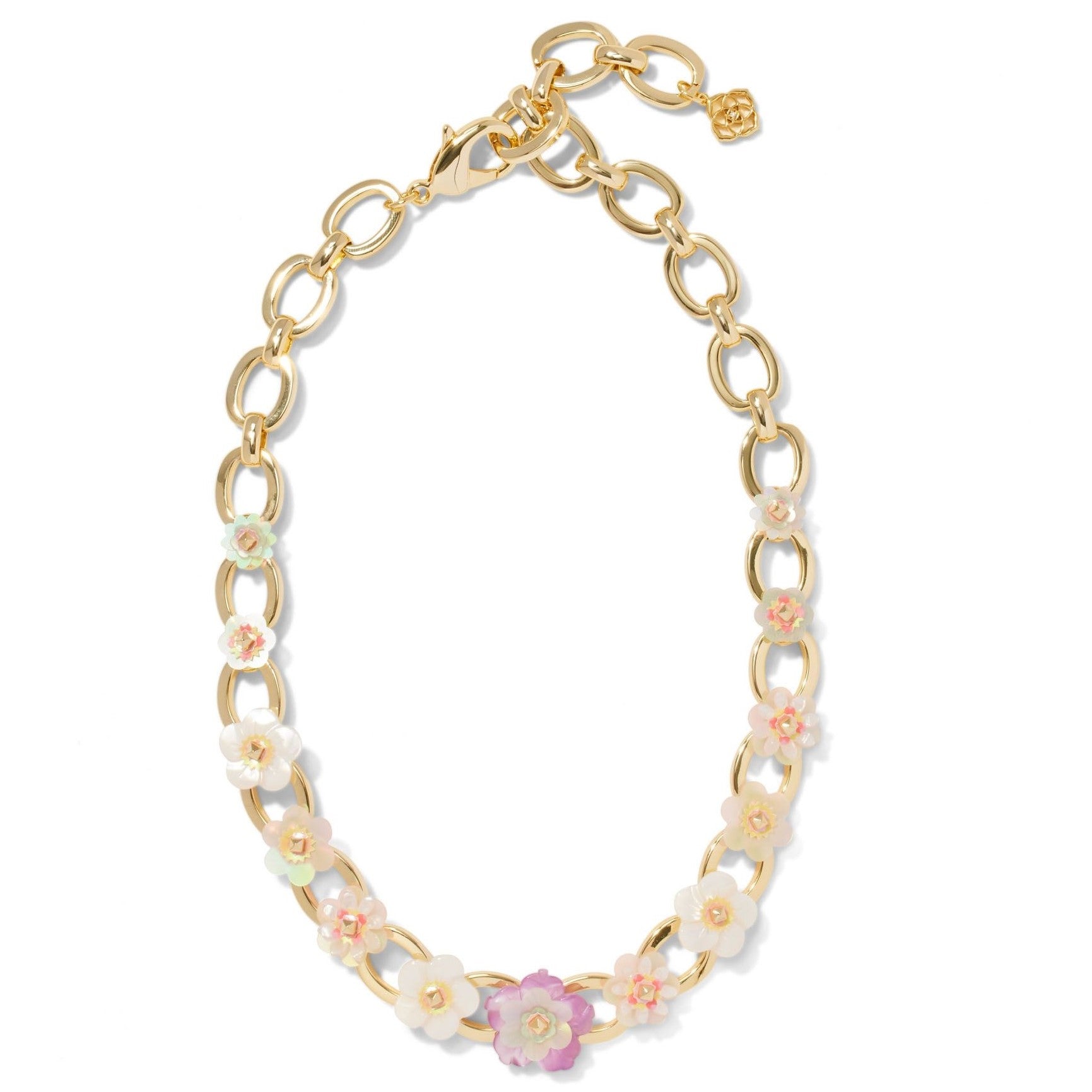 Kendra Scott | Deliah Gold Statement Necklace in Pastel Mix - Giddy Up Glamour Boutique