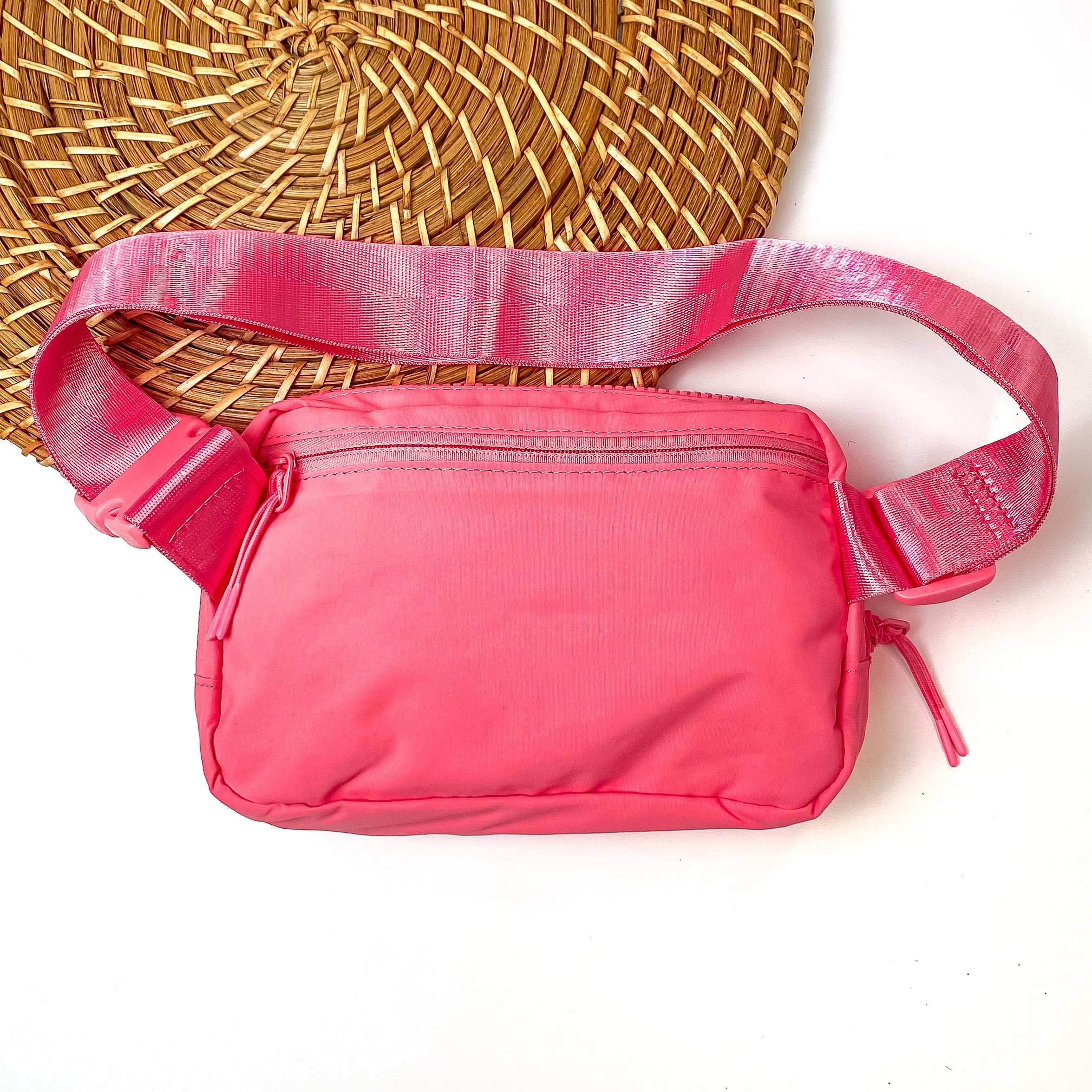 Love the Journey Fanny Pack in Watermelon Pink - Giddy Up Glamour Boutique