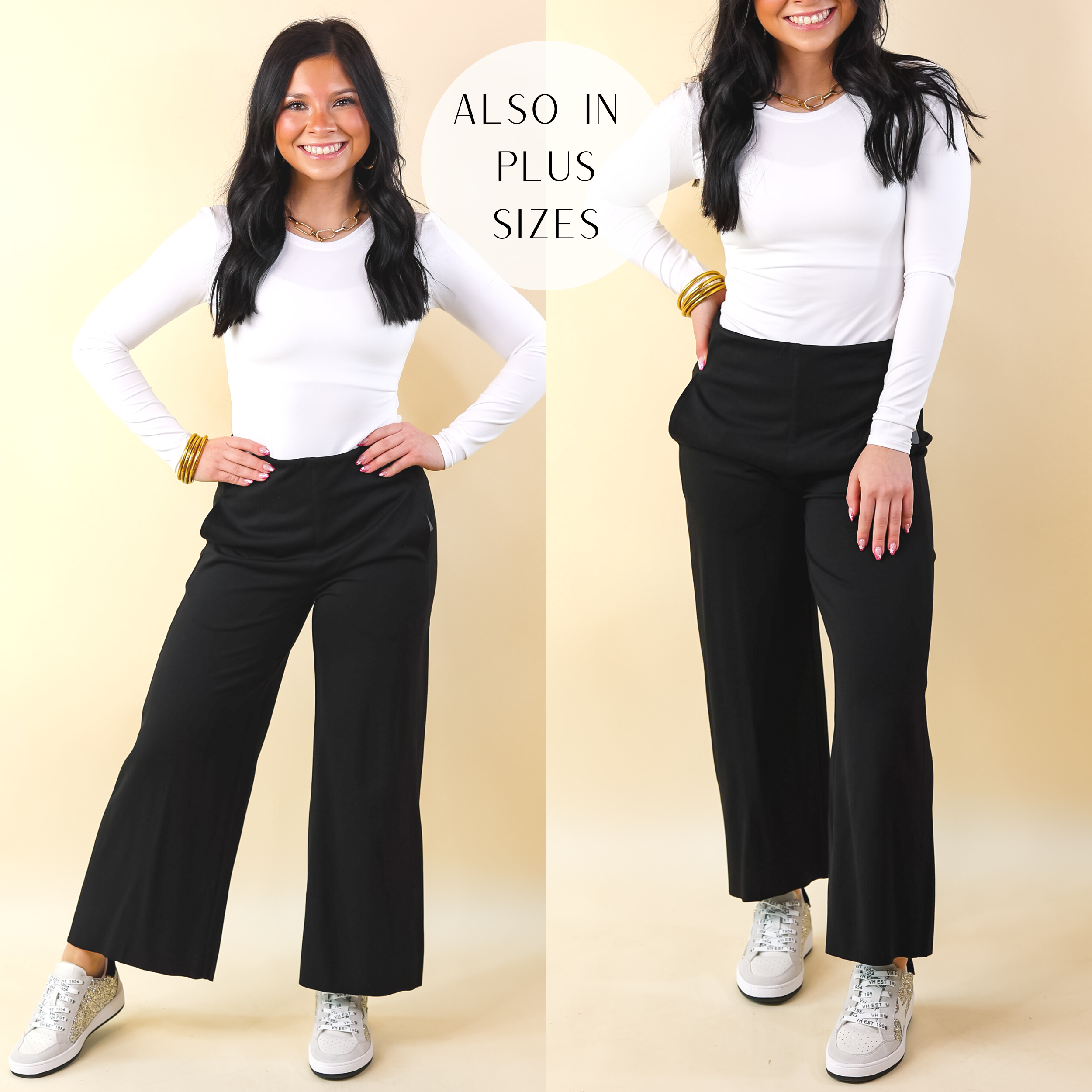 Lyssé | Aries Wide Leg Pant in Black - Giddy Up Glamour Boutique