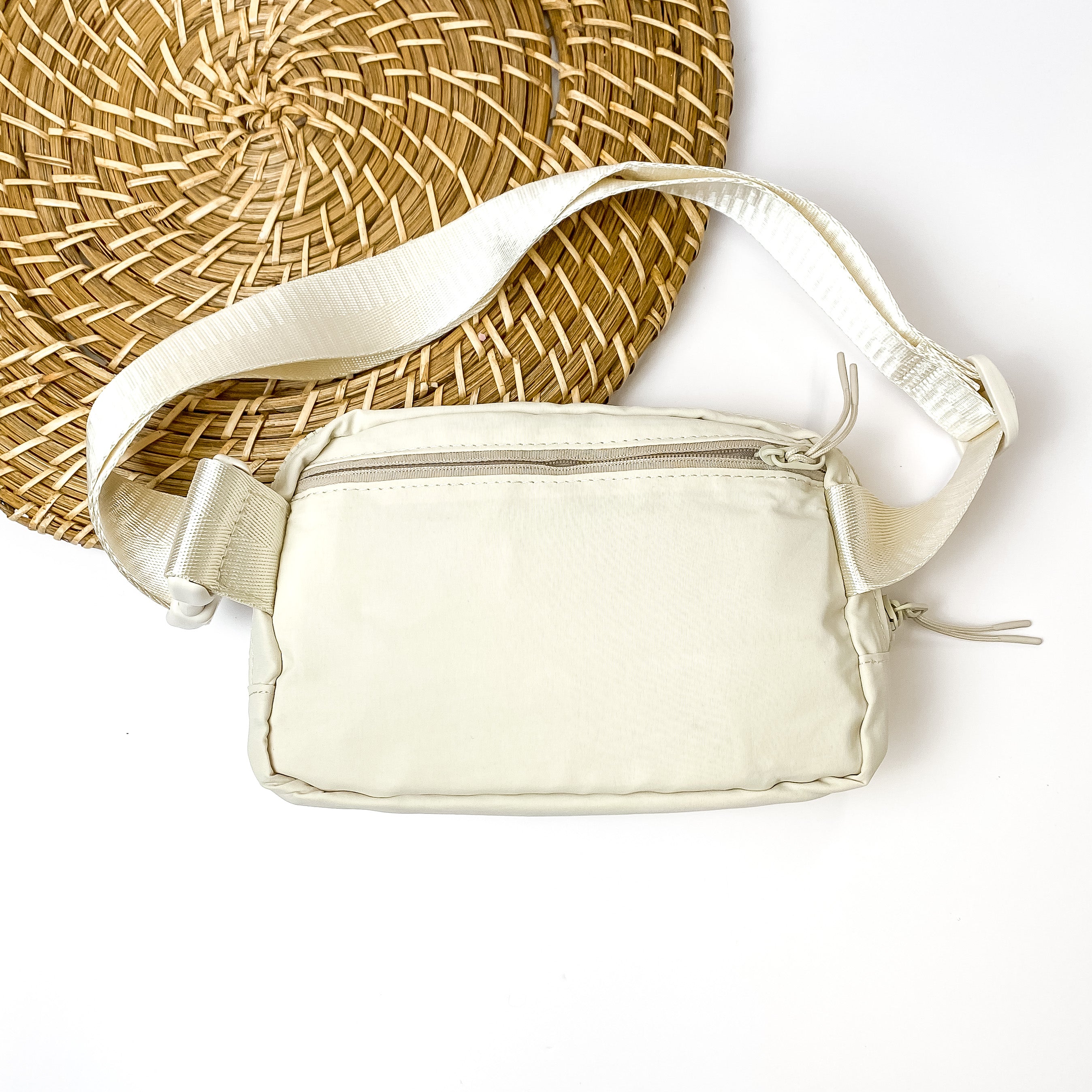 Love the Journey Fanny Pack in Beige - Giddy Up Glamour Boutique