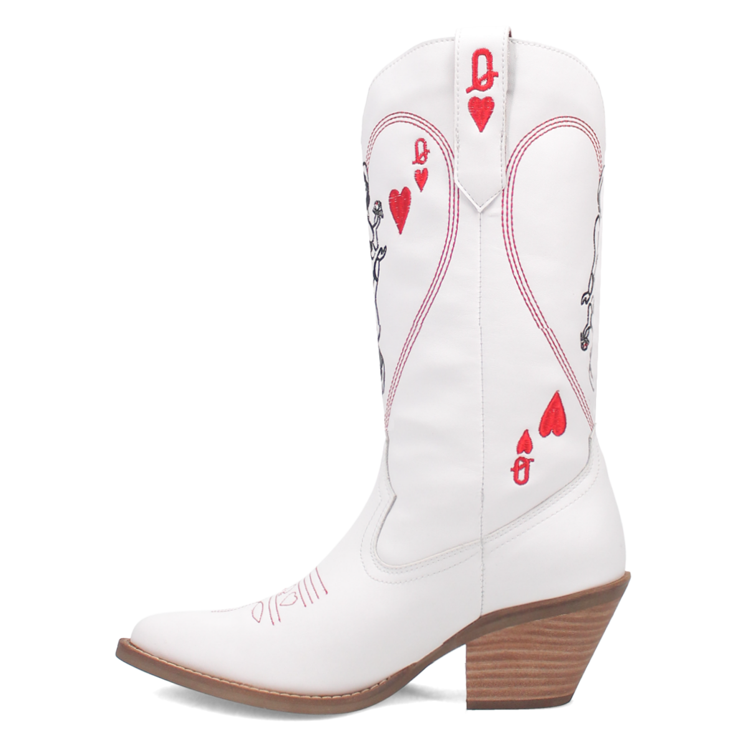 Online Exclusive | Dingo | Queen A Hearts Leather Boot in White**PREORDER - Giddy Up Glamour Boutique