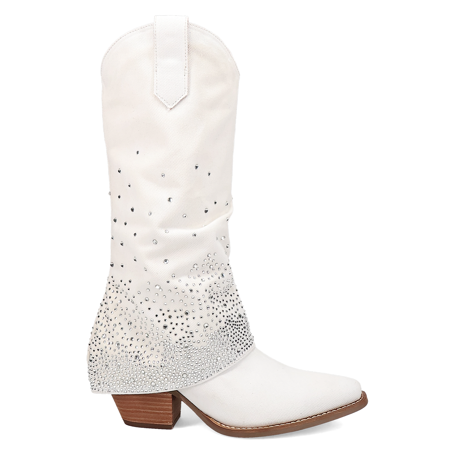 Online Exclusive | Dingo | Eye Candy Denim Leather Boot in White **PREORDER