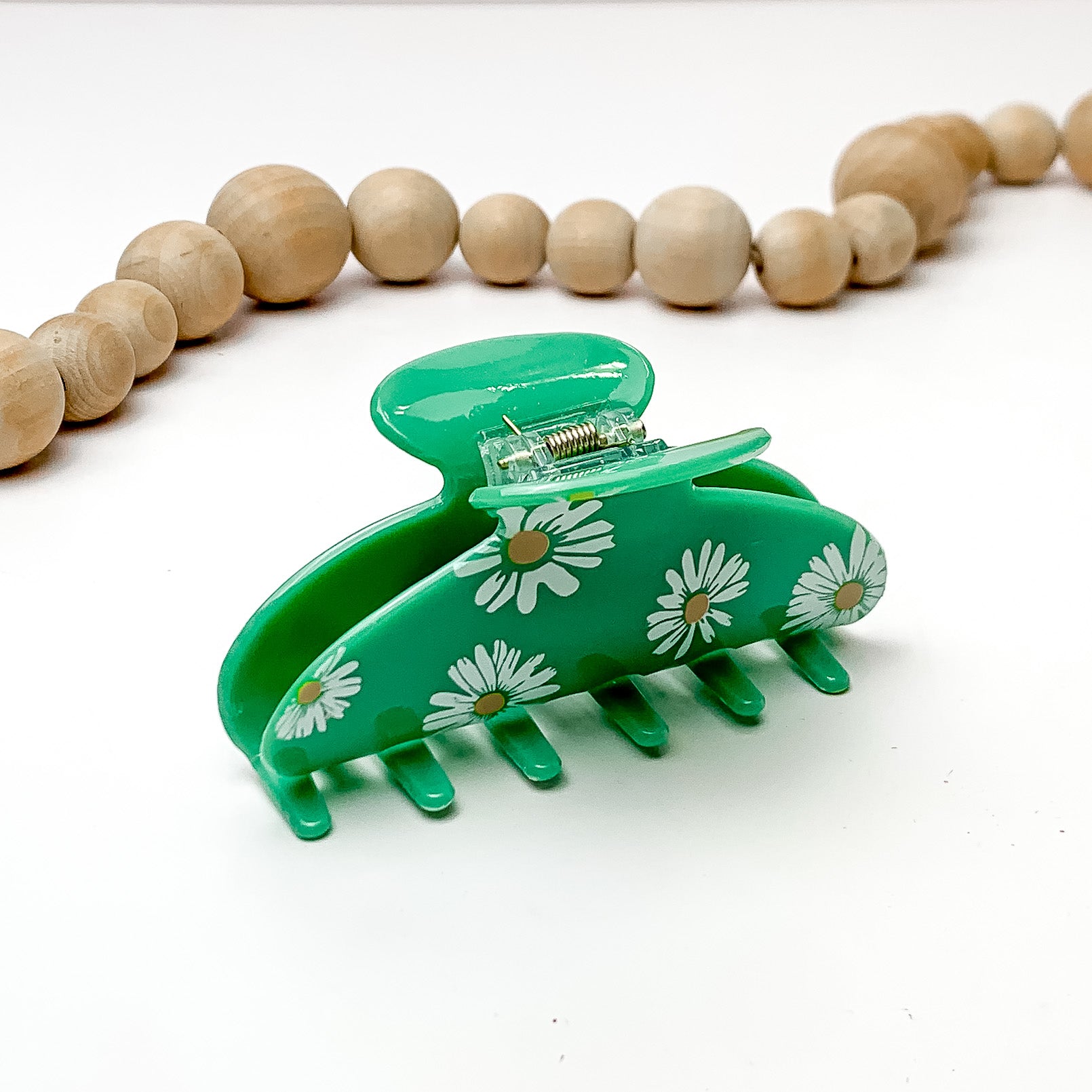 Flower Fields Hair Clip in Sage Green - Giddy Up Glamour Boutique