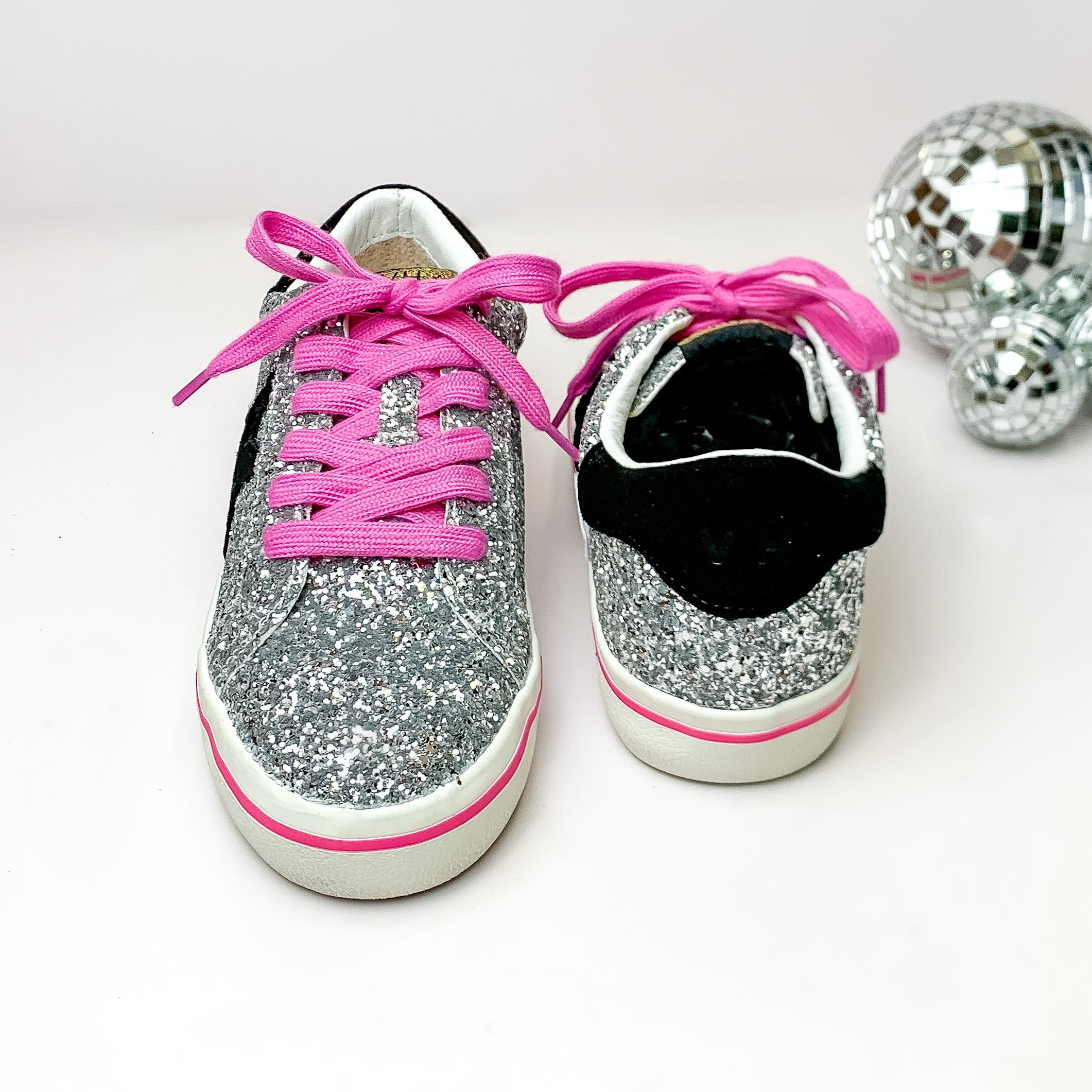 Vintage Havana | Flair 6 Sneakers in Silver Glitter Multi - Giddy Up Glamour Boutique