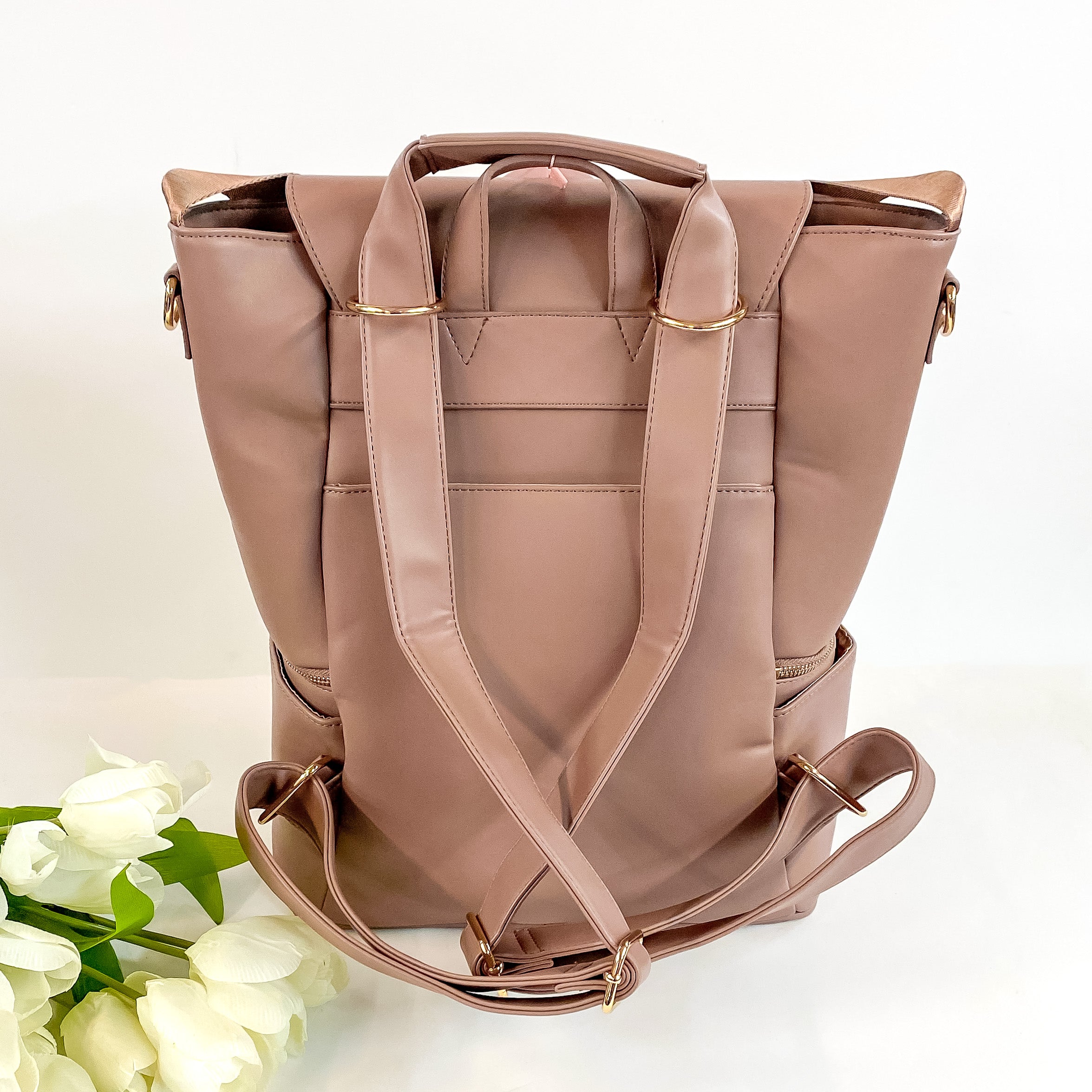 Hollis | Diaper Bag in Mocha - Giddy Up Glamour Boutique