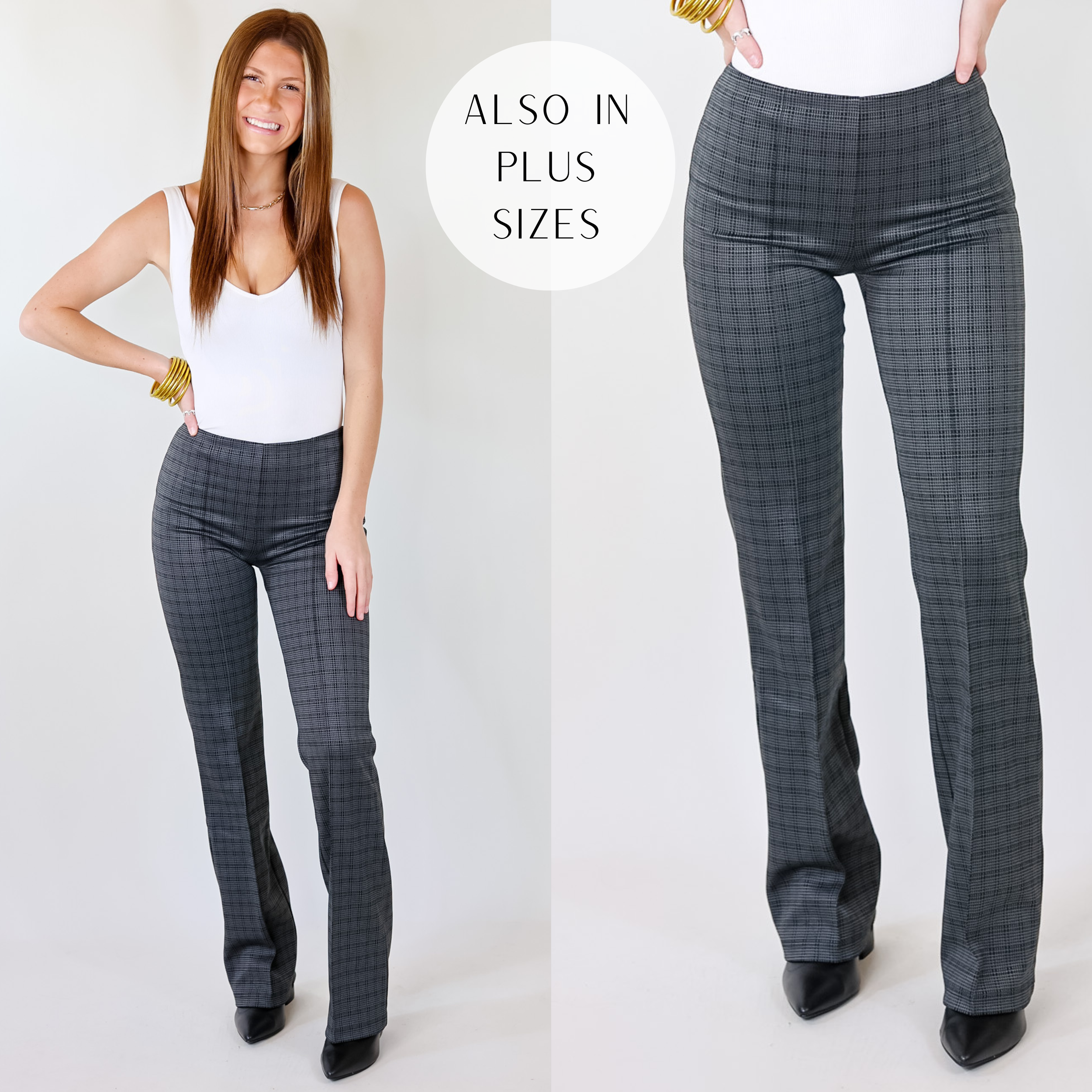 Lyssé | Elysse Jacquard Wide Leg Pants in Black - Giddy Up Glamour Boutique