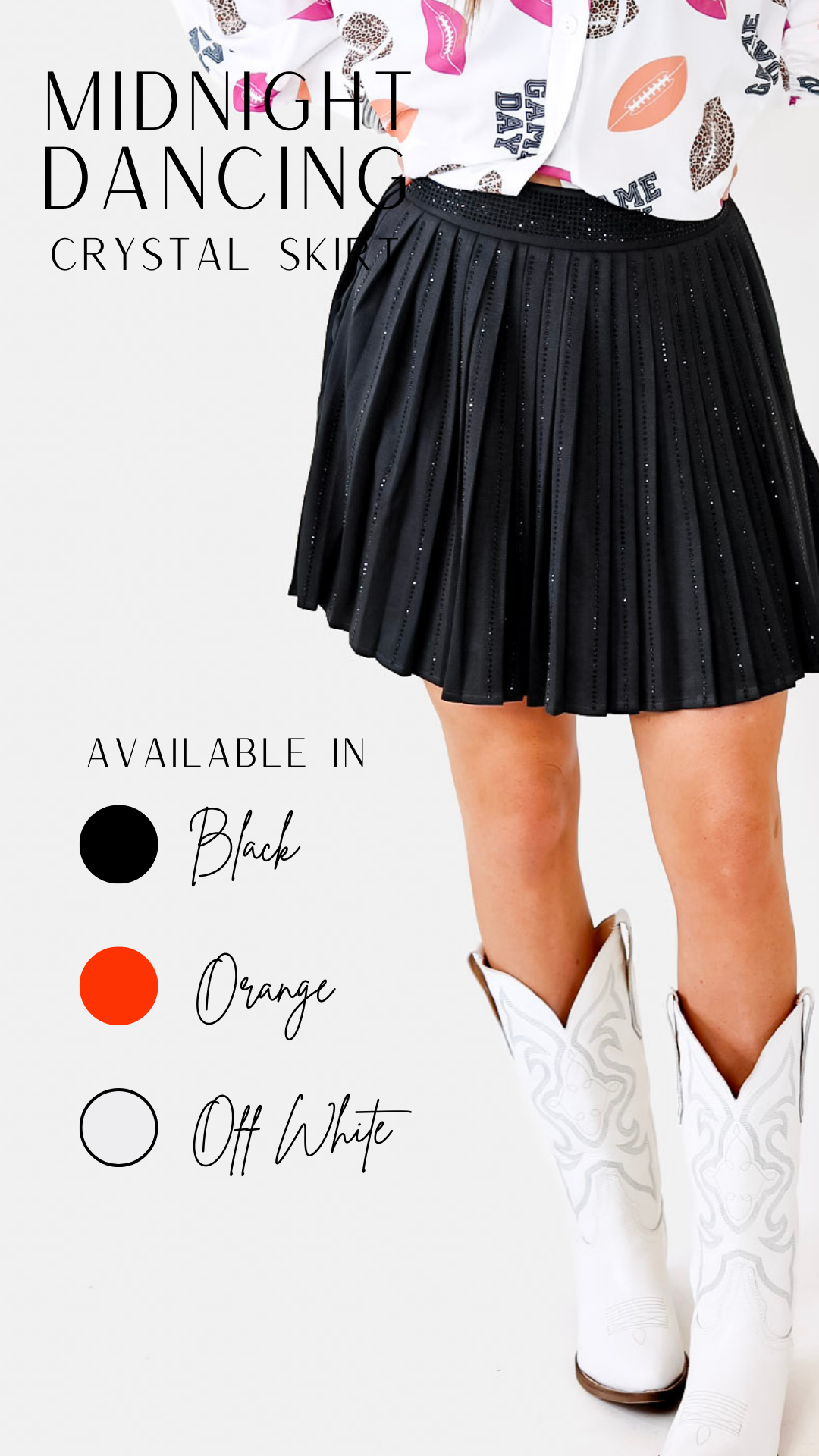 Midnight Dancing Crystal Skirt in Black - Giddy Up Glamour Boutique