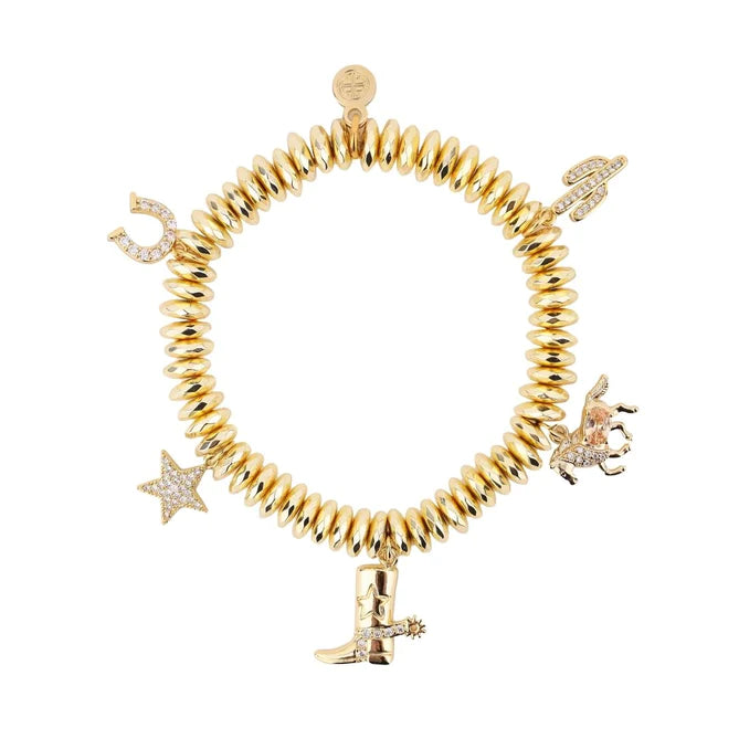 BuDhaGirl | Marfa Beaded Bracelet in Gold - Giddy Up Glamour Boutique