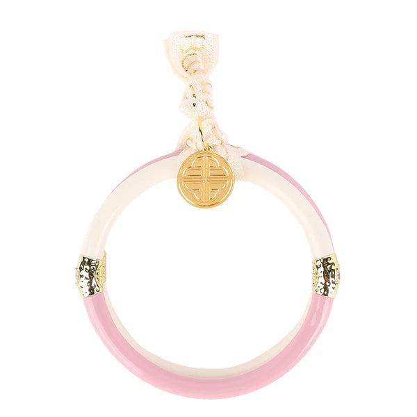 BuDhaGirl | Set of Two | Yin & Yang All Weather Bangles in Pink/Ivory - Giddy Up Glamour Boutique