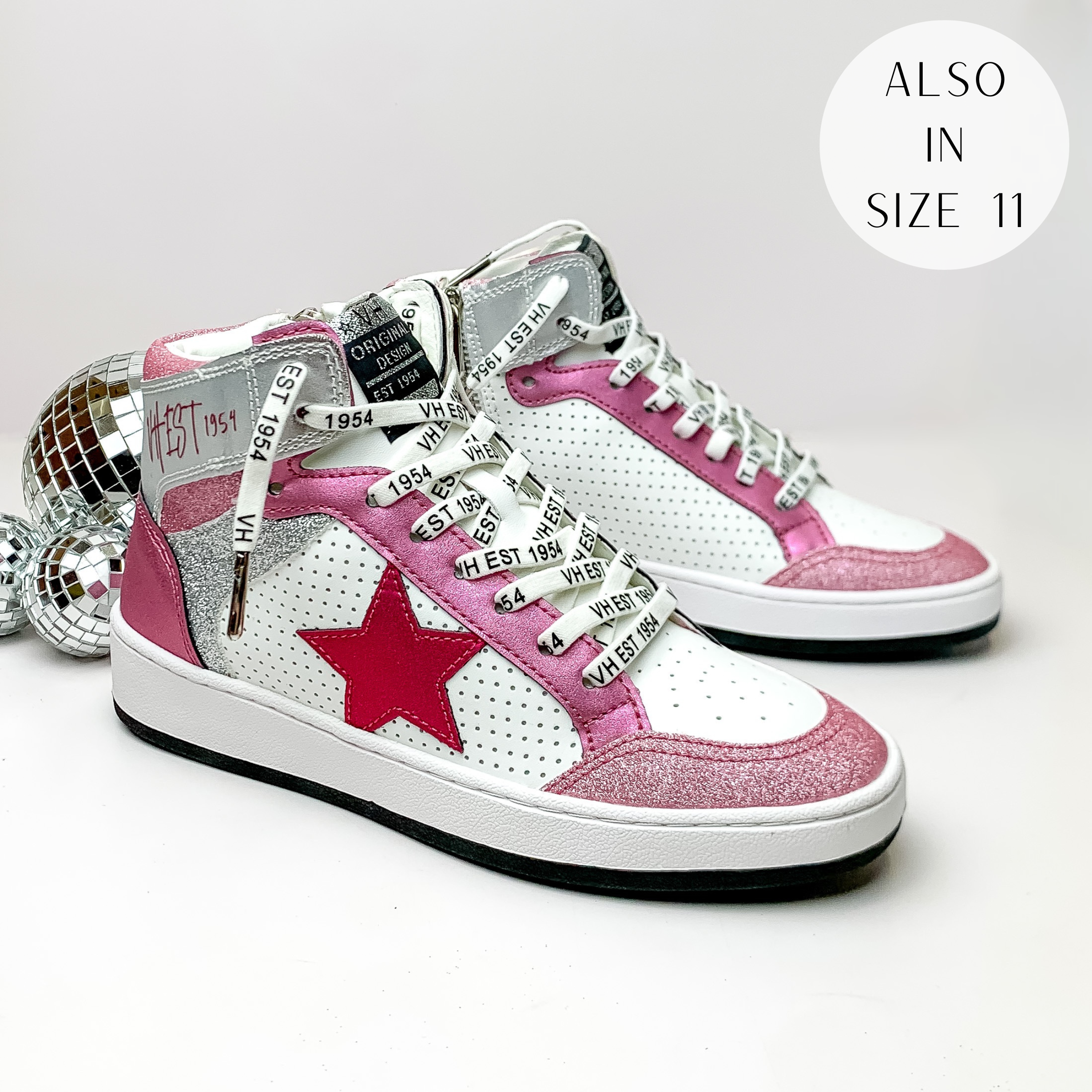 Vintage Havana | Dream High Top Sneakers in Pink Swirl - Giddy Up Glamour Boutique