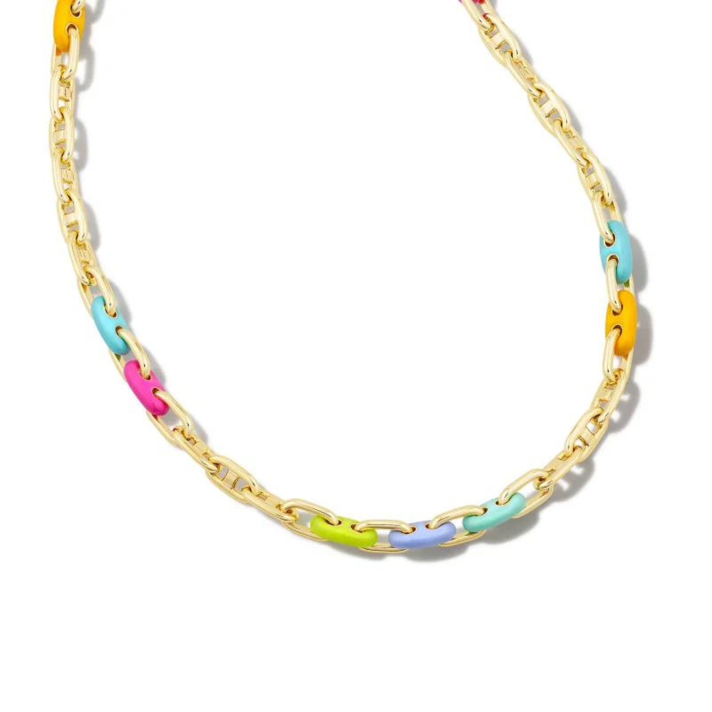 Kendra Scott | Bailey Gold Chain Necklace in Rainbow Multi Mix - Giddy Up Glamour Boutique