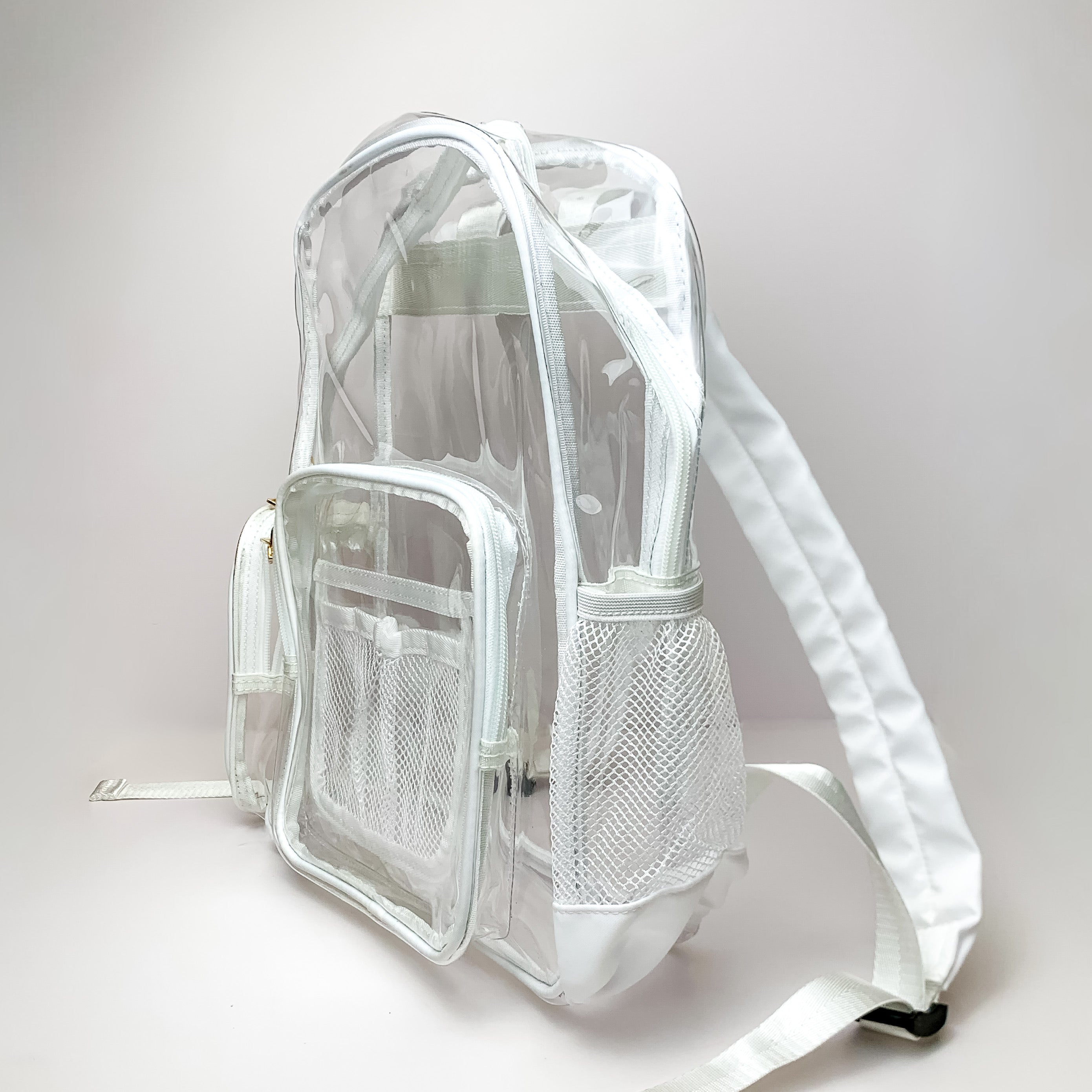 Clear Backpack in White - Giddy Up Glamour Boutique