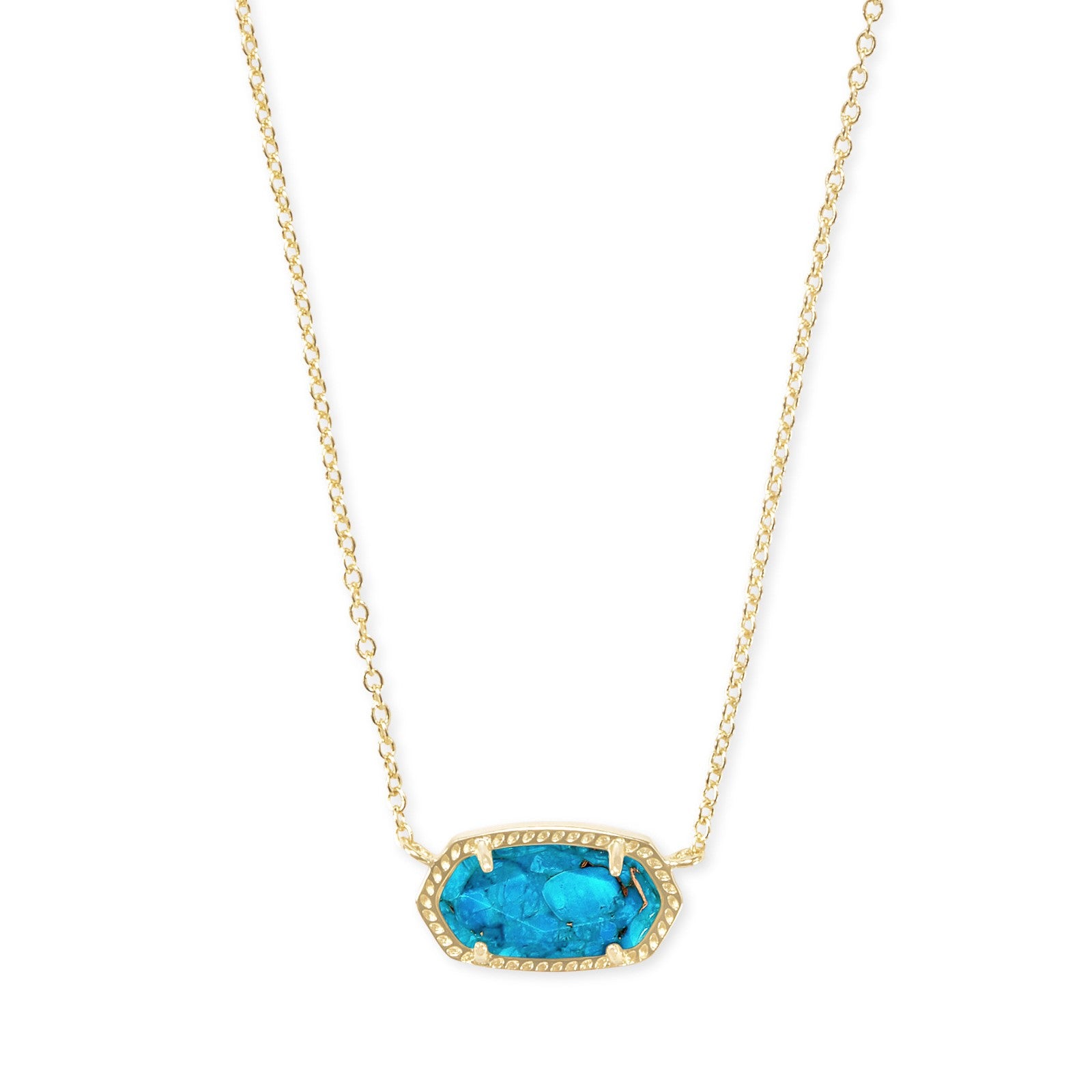 Kendra Scott | Elisa Gold Pendant Necklace in Bronze Veined Turquoise Magnesite - Giddy Up Glamour Boutique