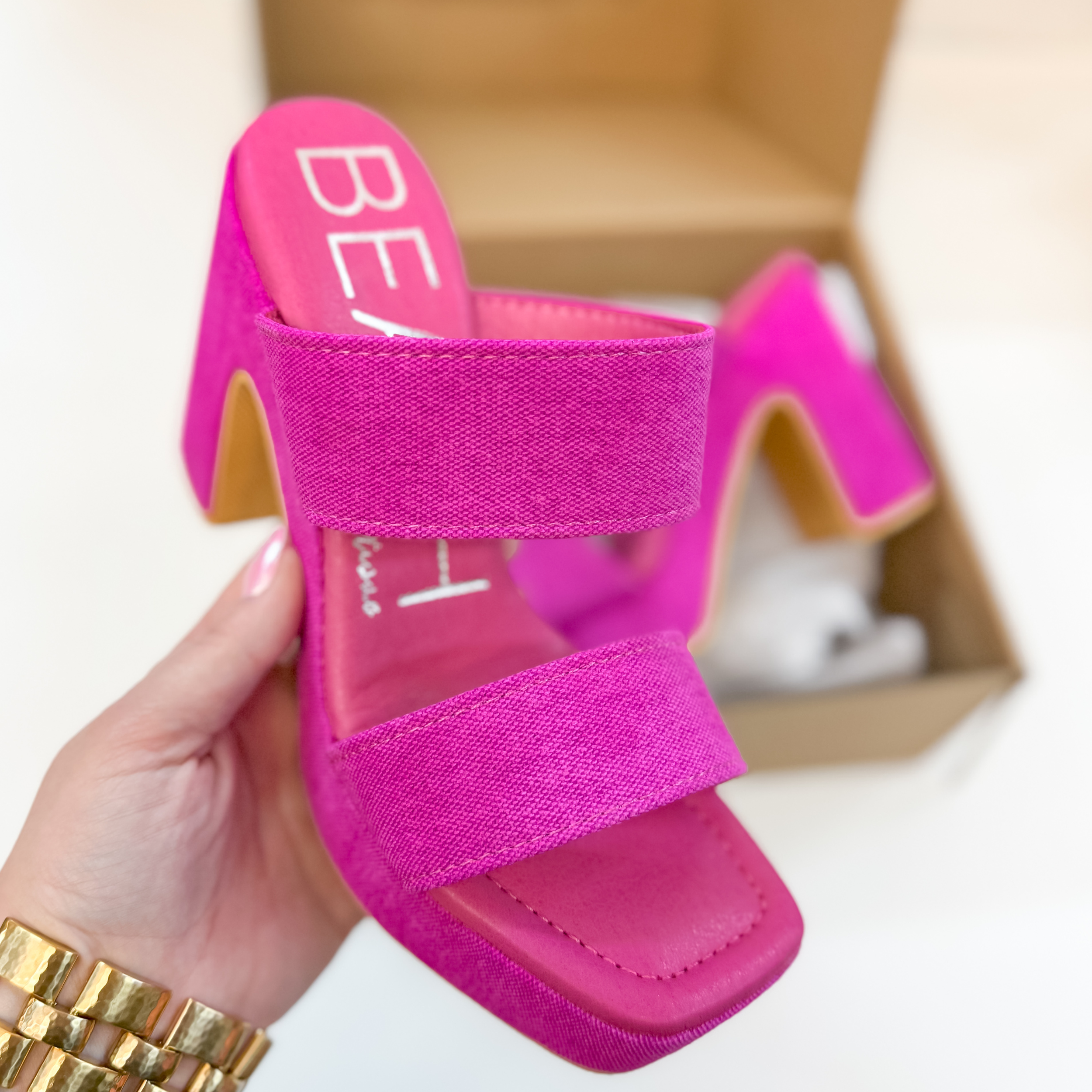 Matisse | Gem Heeled Sandal in Magenta - Giddy Up Glamour Boutique