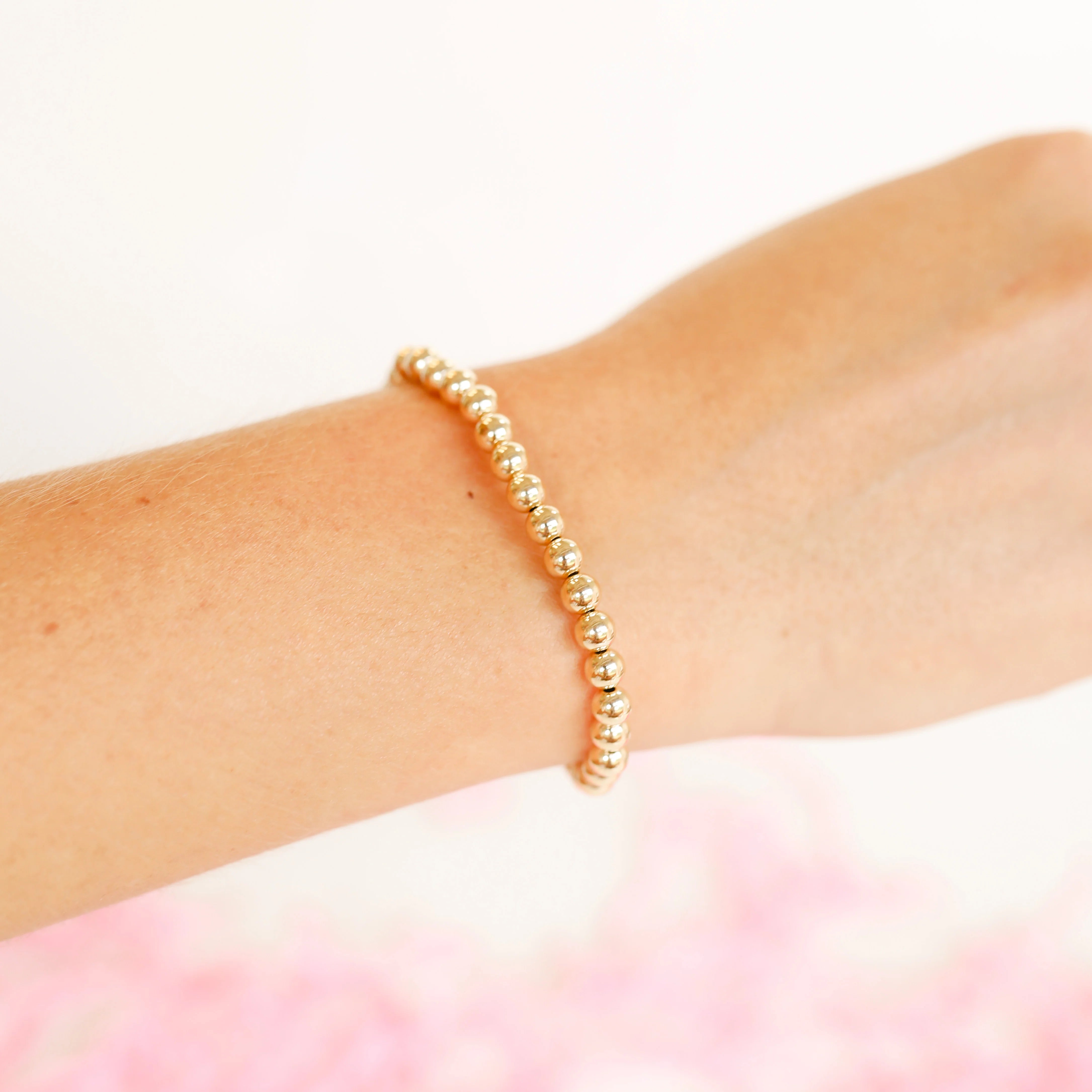 Beaded Blondes | 5MM Gold Beaded Bracelet - Giddy Up Glamour Boutique