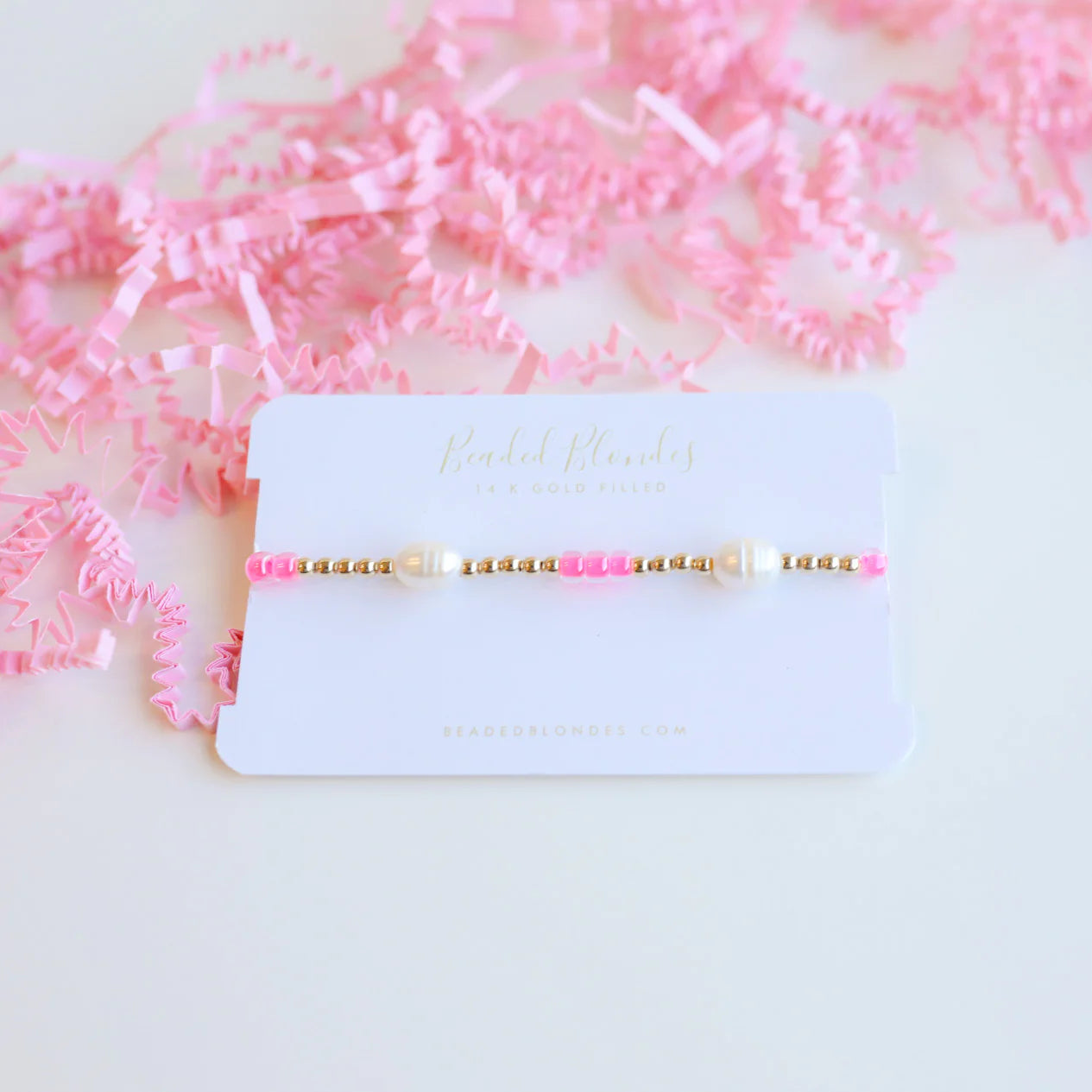 Beaded Blondes | Hot Pink Pearl Poppi Bracelet - Giddy Up Glamour Boutique