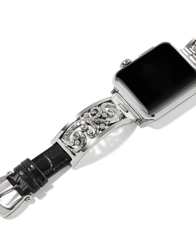 Brighton | Black Irvine Watch Band in Silver Tone - Giddy Up Glamour Boutique