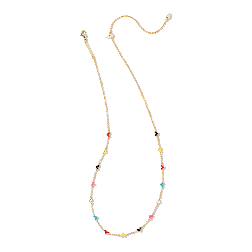 Kendra Scott | Haven Heart Gold Strand Necklace in Multi Mix - Giddy Up Glamour Boutique