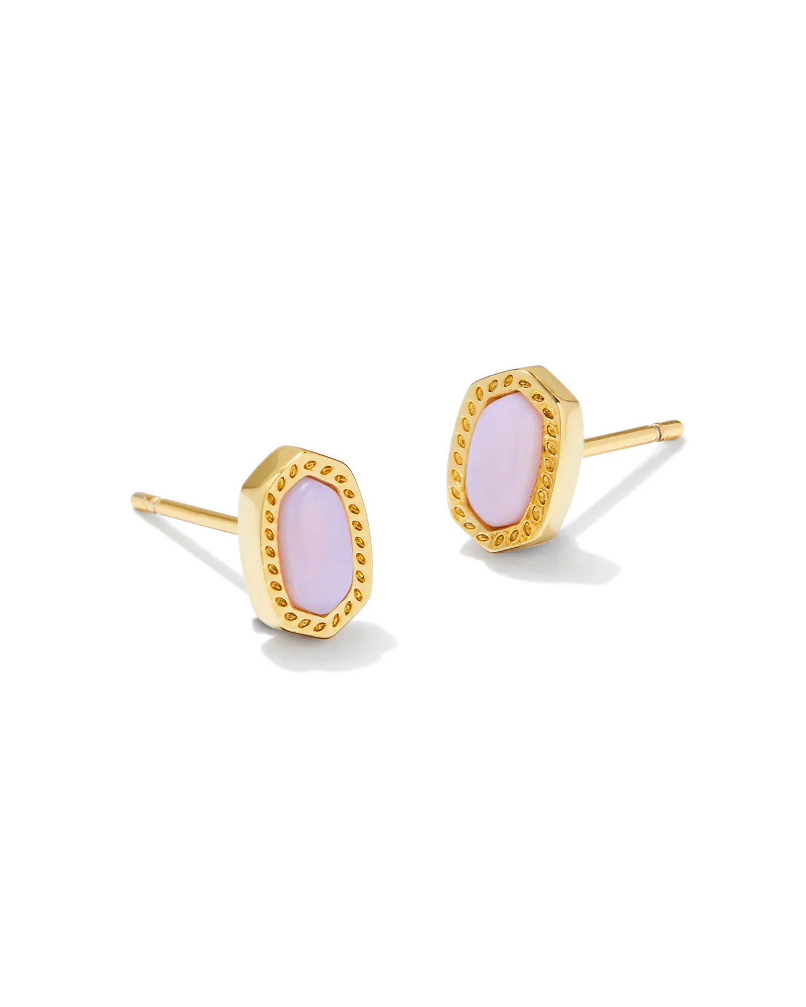 Kendra Scott | Mini Ellie Gold Stud Earrings in Pink Opalite Crystal - Giddy Up Glamour Boutique