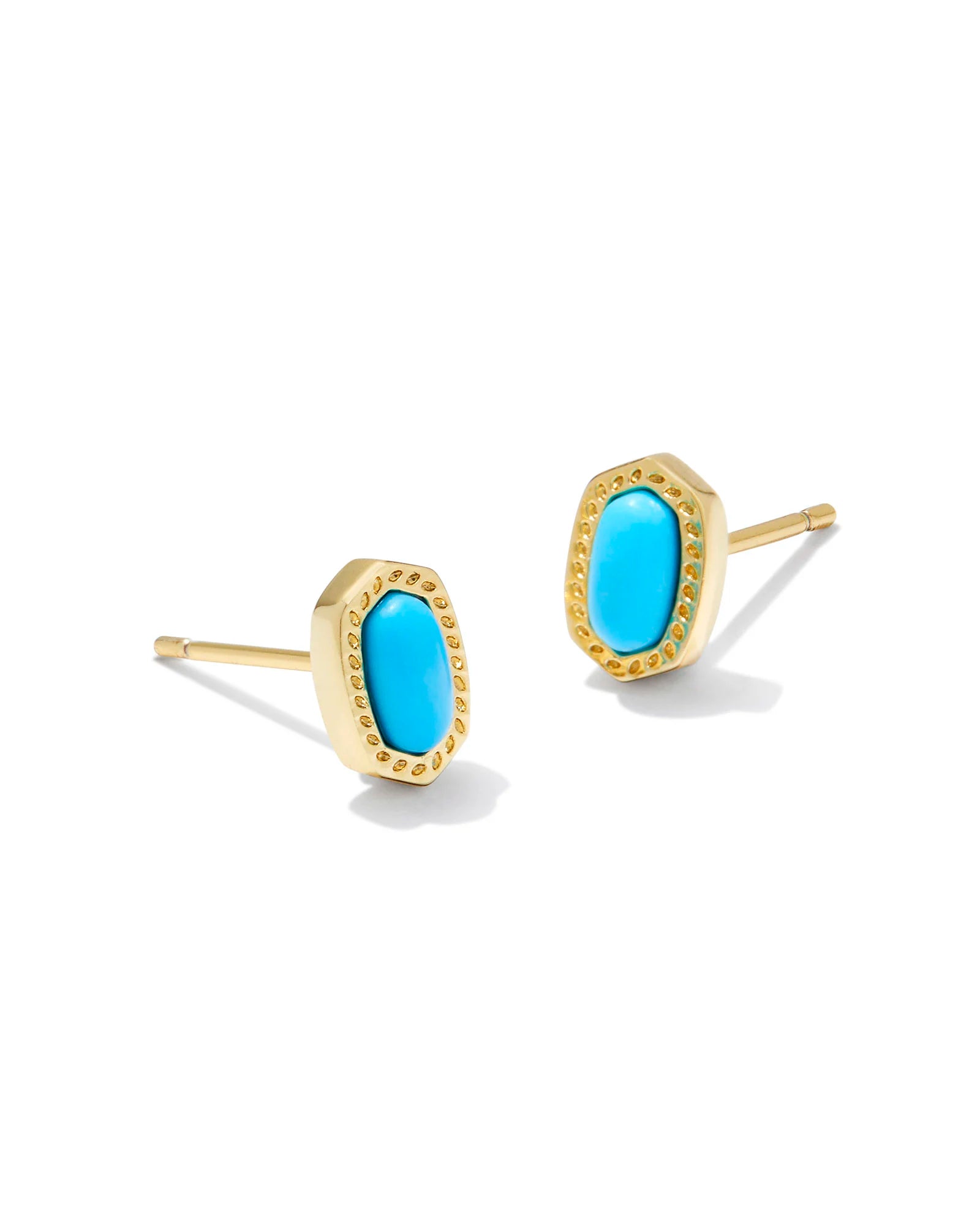 Kendra Scott | Mini Ellie Gold Stud Earrings in Turquoise Magnesite - Giddy Up Glamour Boutique