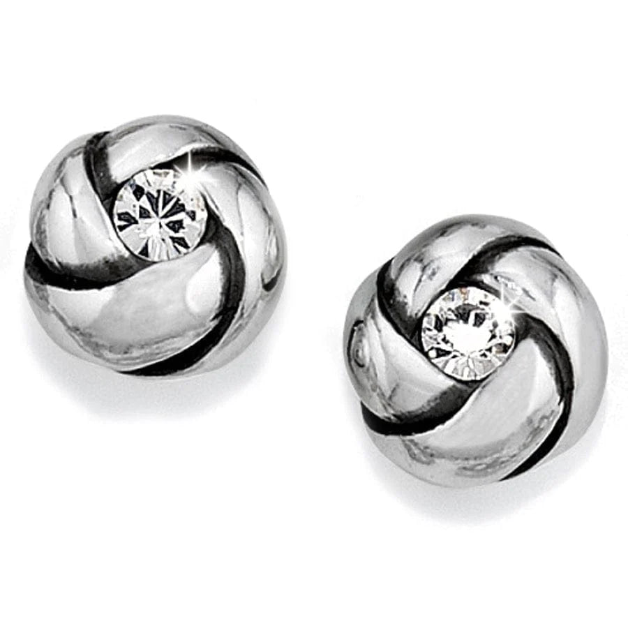 Brighton | Love Me Knot Mini Post Earrings in Silver Tone - Giddy Up Glamour Boutique