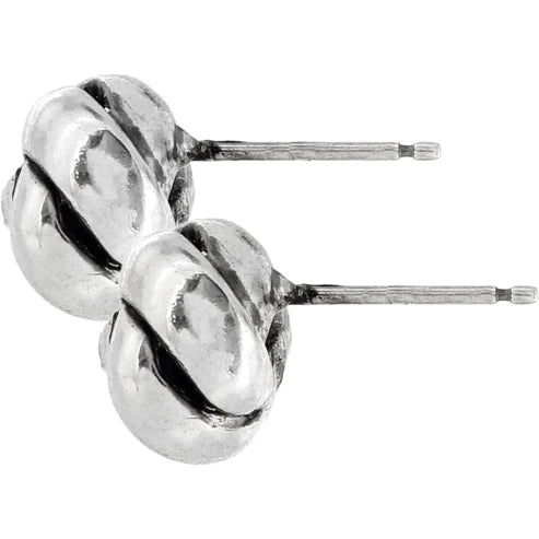 Brighton | Love Me Knot Mini Post Earrings in Silver Tone - Giddy Up Glamour Boutique