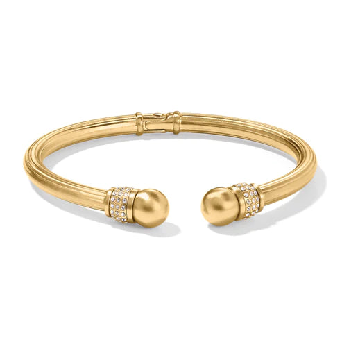 Brighton | Meridian Open Hinged Bangle Bracelet in Gold Tone - Giddy Up Glamour Boutique