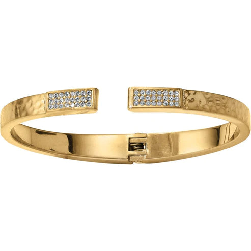 Brighton | Meridian Zenith Hinged Bangle Bracelet in Gold Tone - Giddy Up Glamour Boutique