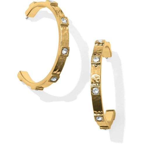 Brighton | Meridian Zenith Station Hoop Earrings in Gold Tone - Giddy Up Glamour Boutique