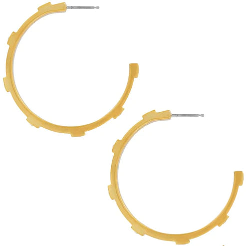 Brighton | Meridian Zenith Station Hoop Earrings in Gold Tone - Giddy Up Glamour Boutique