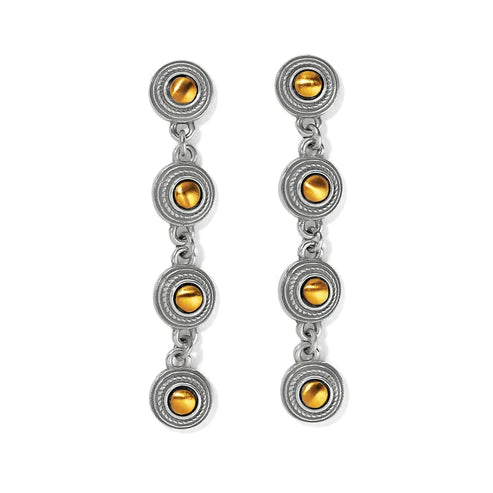Brighton | Monete Link Post Drop Earrings in Gold and Silver Tone - Giddy Up Glamour Boutique